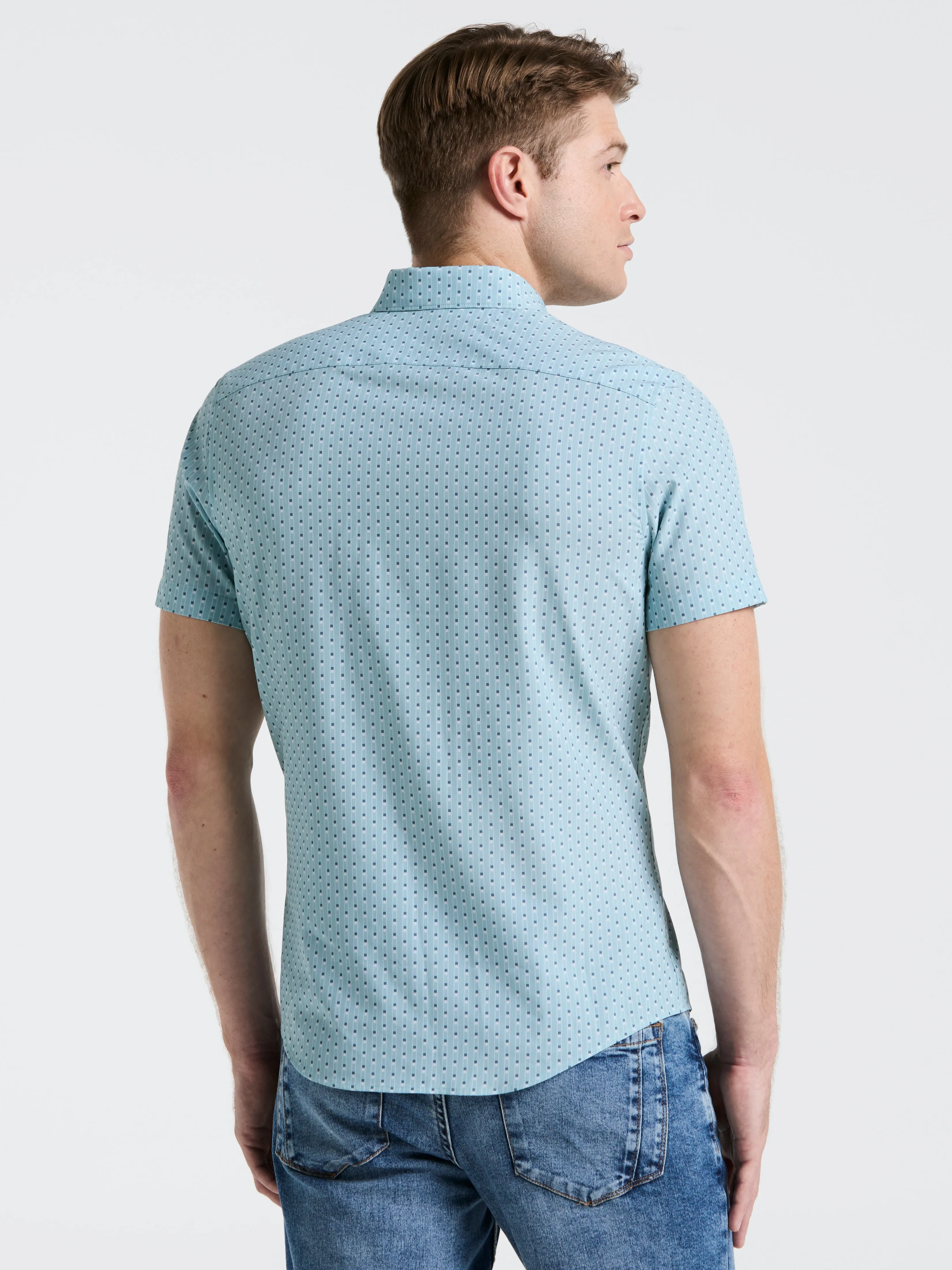 Slim Fit Geometric Stripe Shirt sold by Perry Ellis product image thumbnail 4