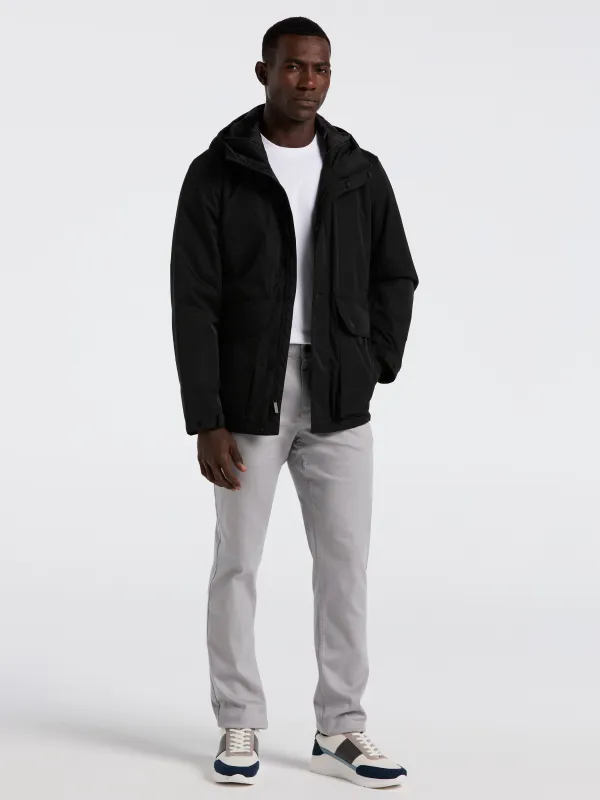 Plainweave Insulated Hooded Jacket sold by Perry Ellis