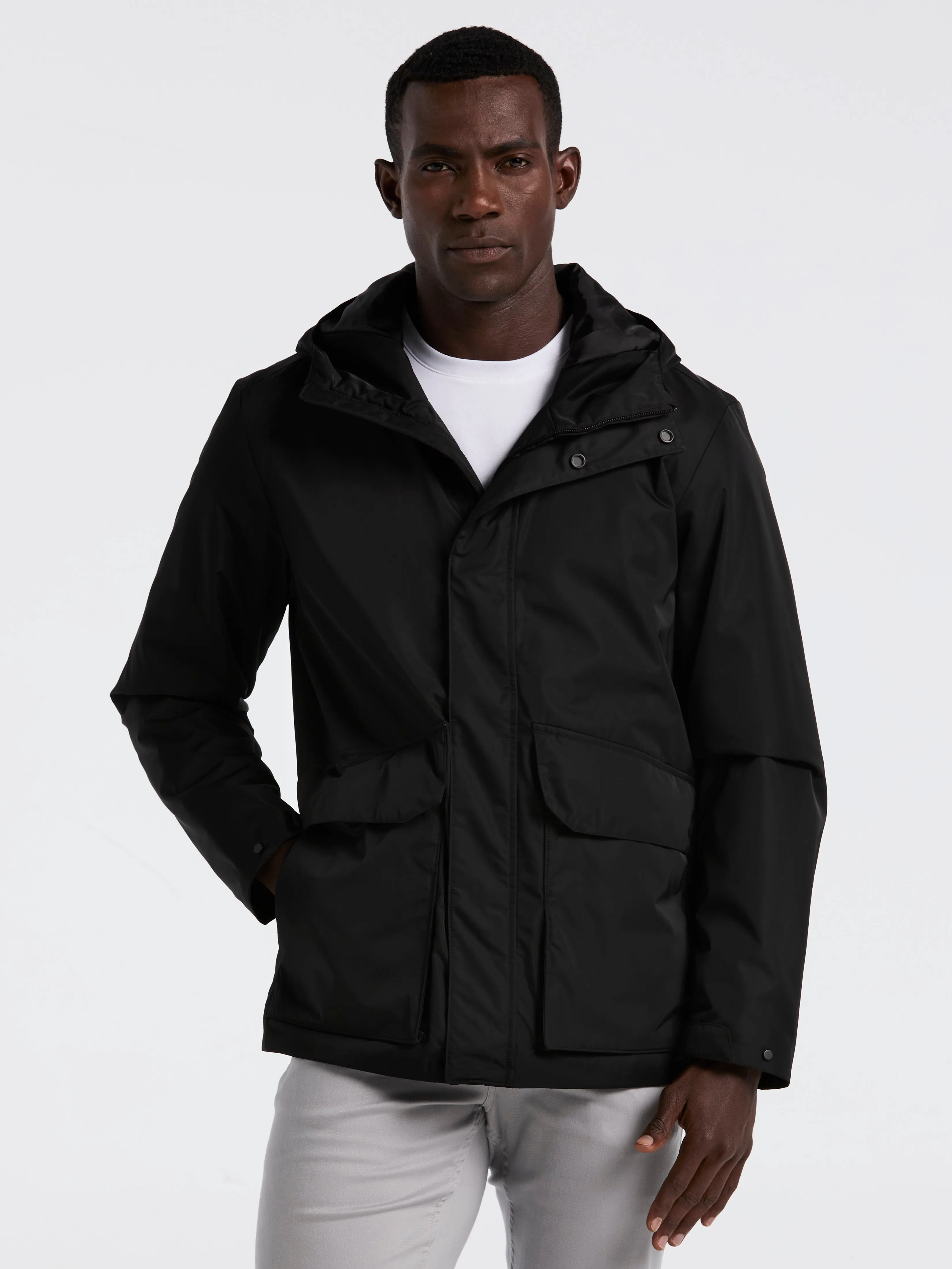 Plainweave Insulated Hooded Jacket sold by Perry Ellis product image thumbnail 2