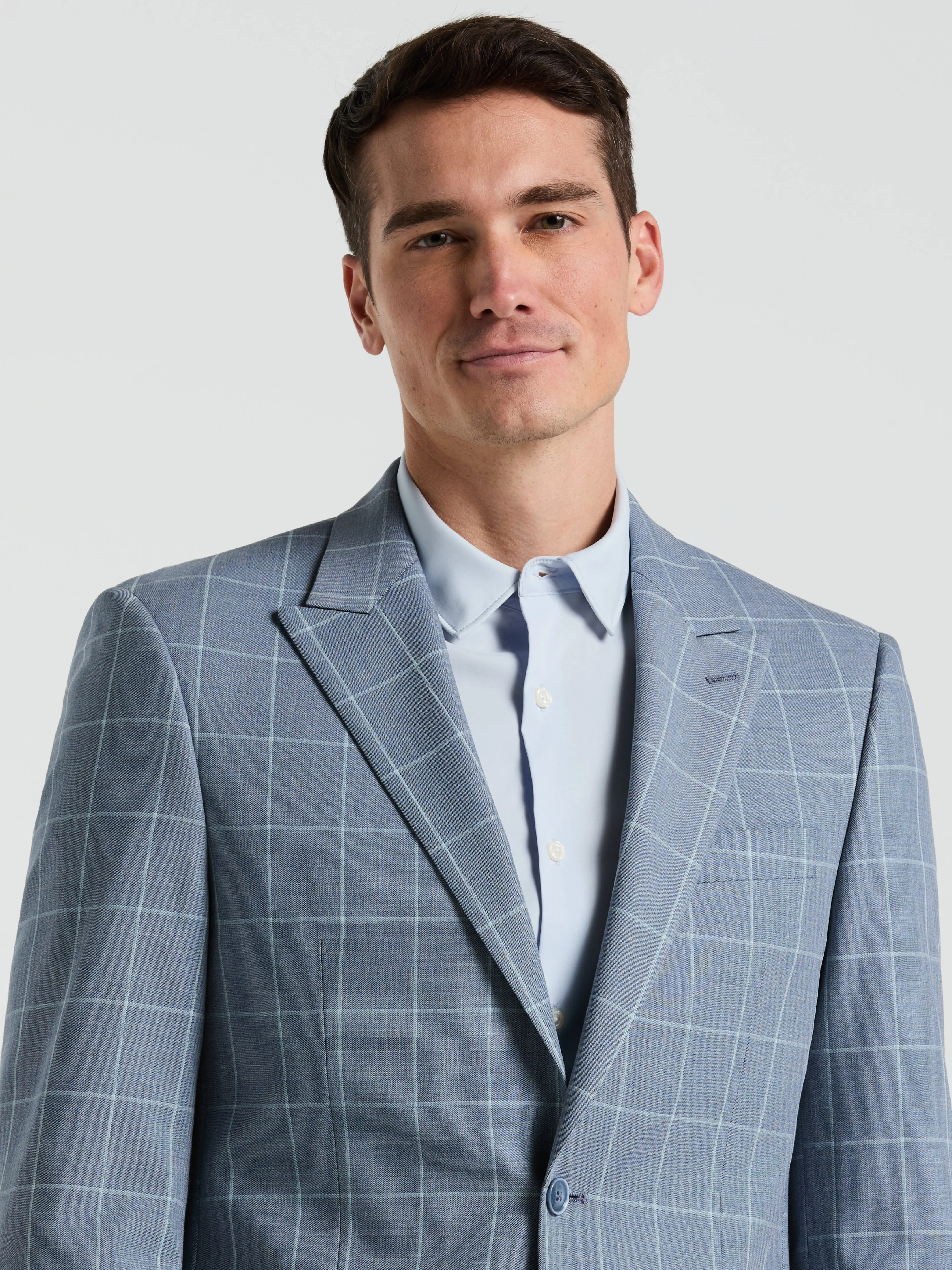 Slim Fit Windowpane Pattern Suit Jacket sold by Perry Ellis product image thumbnail 2