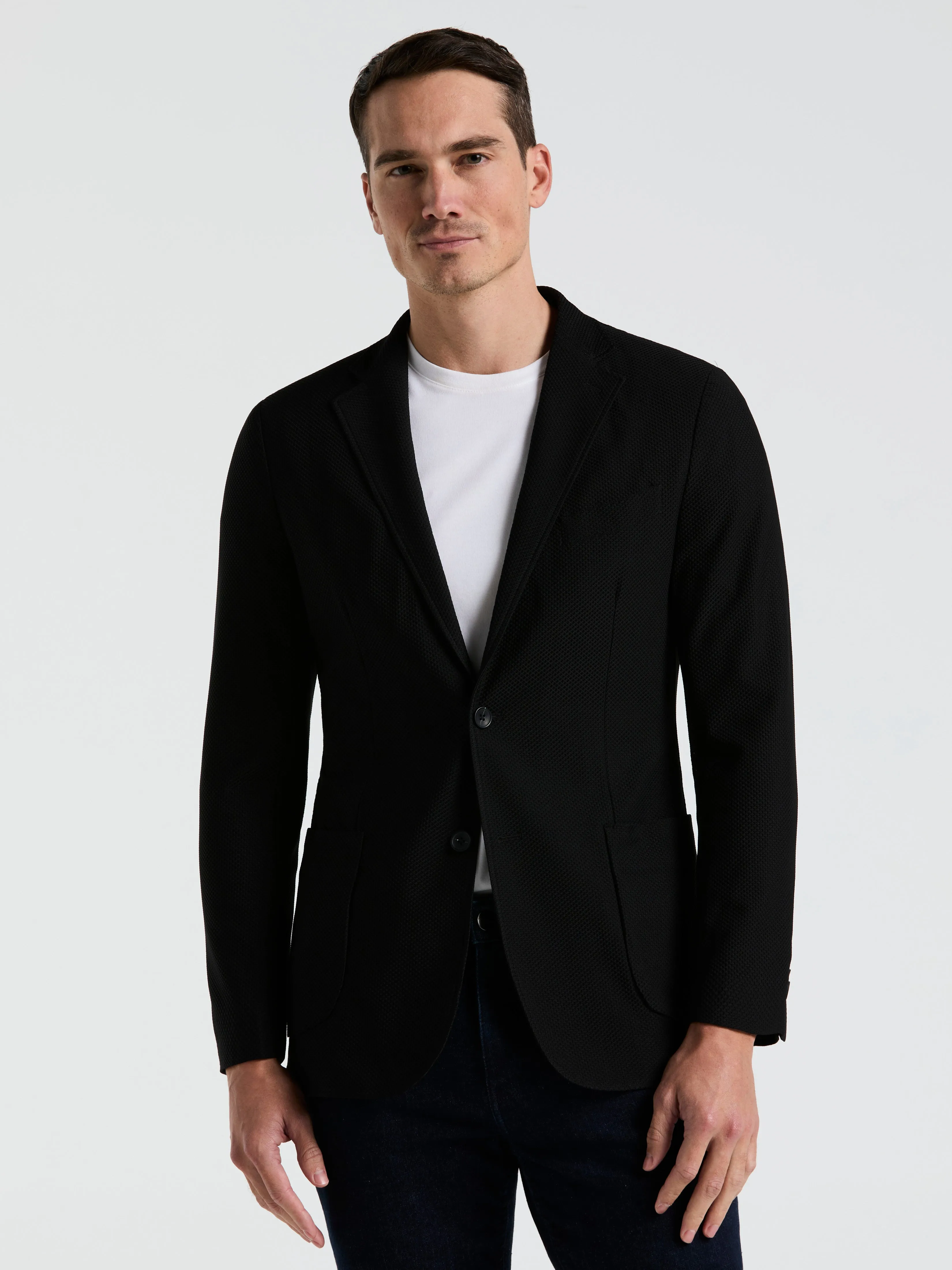 Slim Fit Solid Knit Blazer sold by Perry Ellis product image thumbnail 3