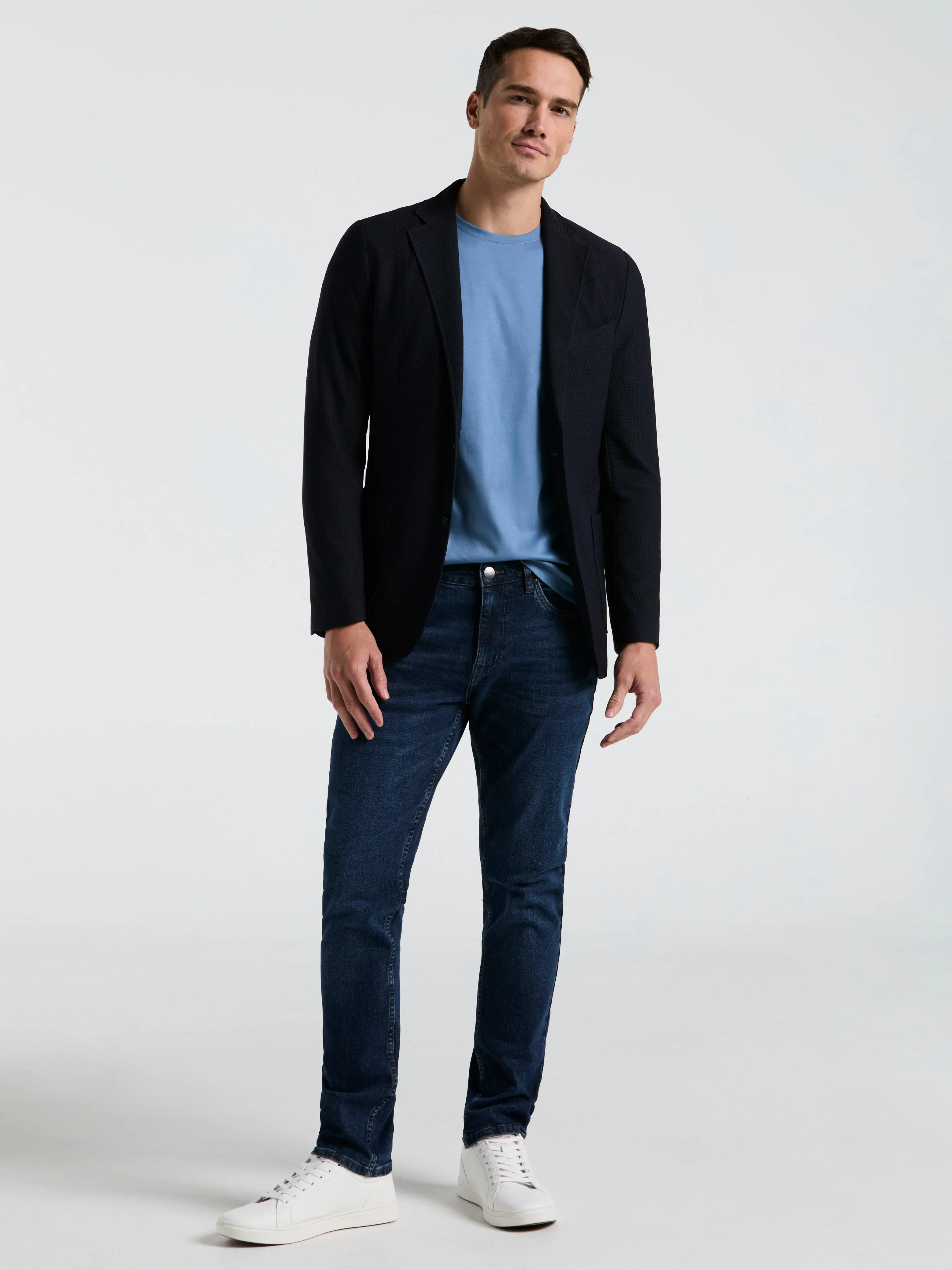 Slim Fit Solid Knit Blazer sold by Perry Ellis product image thumbnail 4