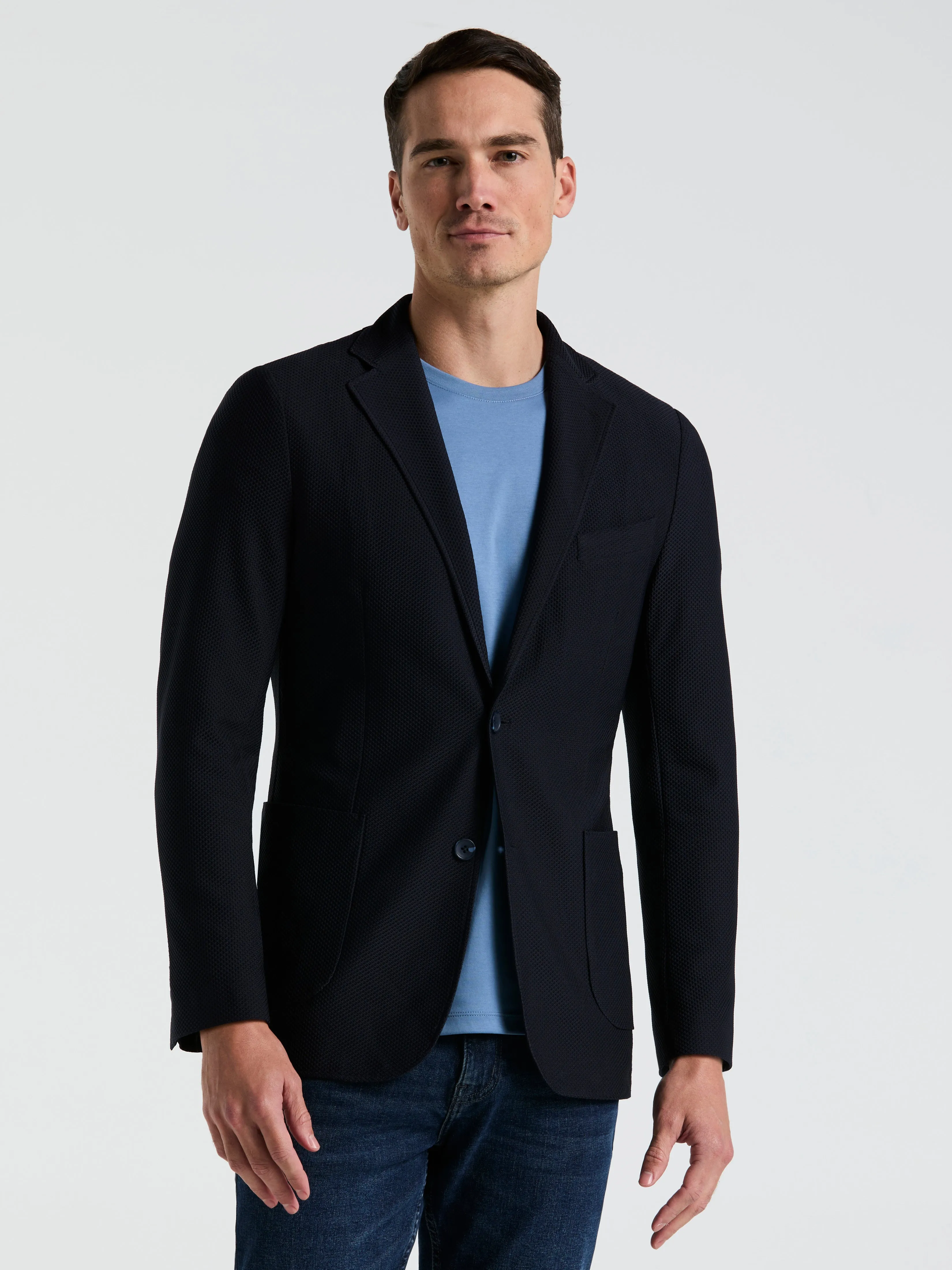 Slim Fit Solid Knit Blazer sold by Perry Ellis product image thumbnail 2