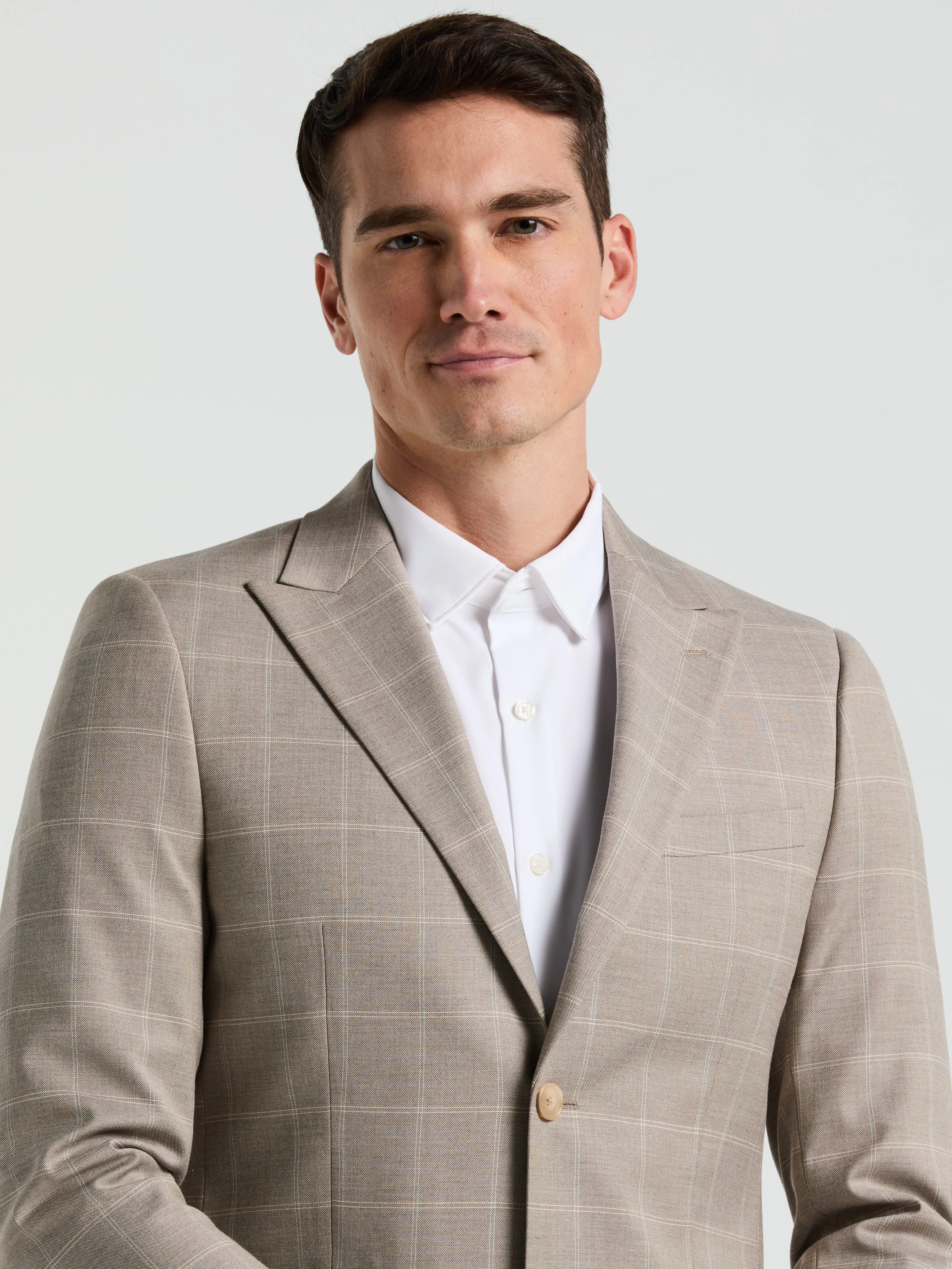 Skinny Fit Windowpane Pattern Suit Jacket sold by Perry Ellis product image thumbnail 4