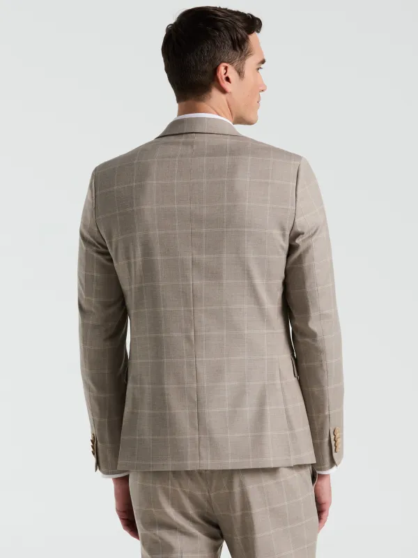 Skinny Fit Windowpane Pattern Suit Jacket sold by Perry Ellis