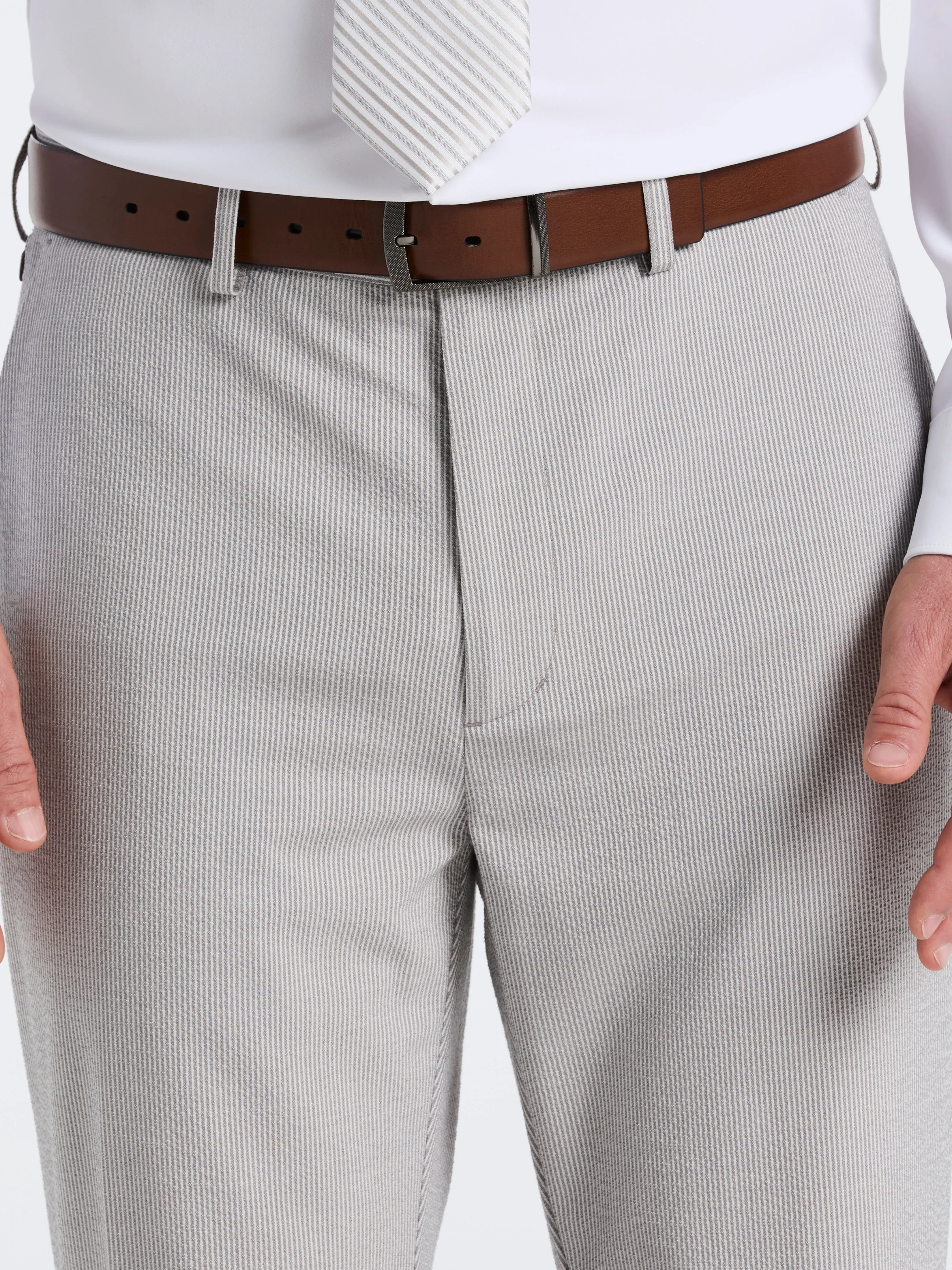 Slim Fit Seersucker Stripe Suit Pant sold by Perry Ellis product image thumbnail 3