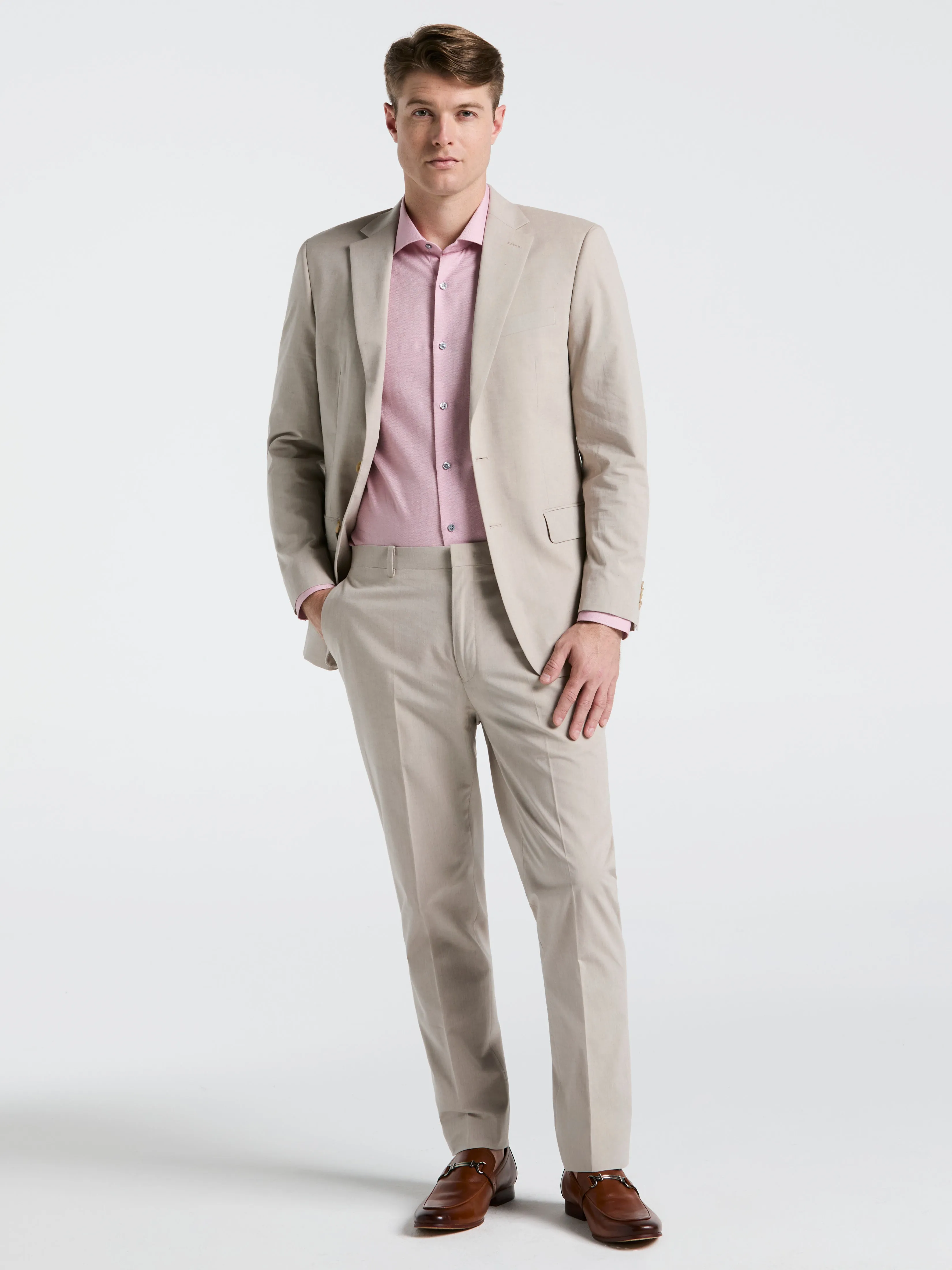 Slim Fit Solid Linen Blend Suit Jacket sold by Perry Ellis product image thumbnail 4