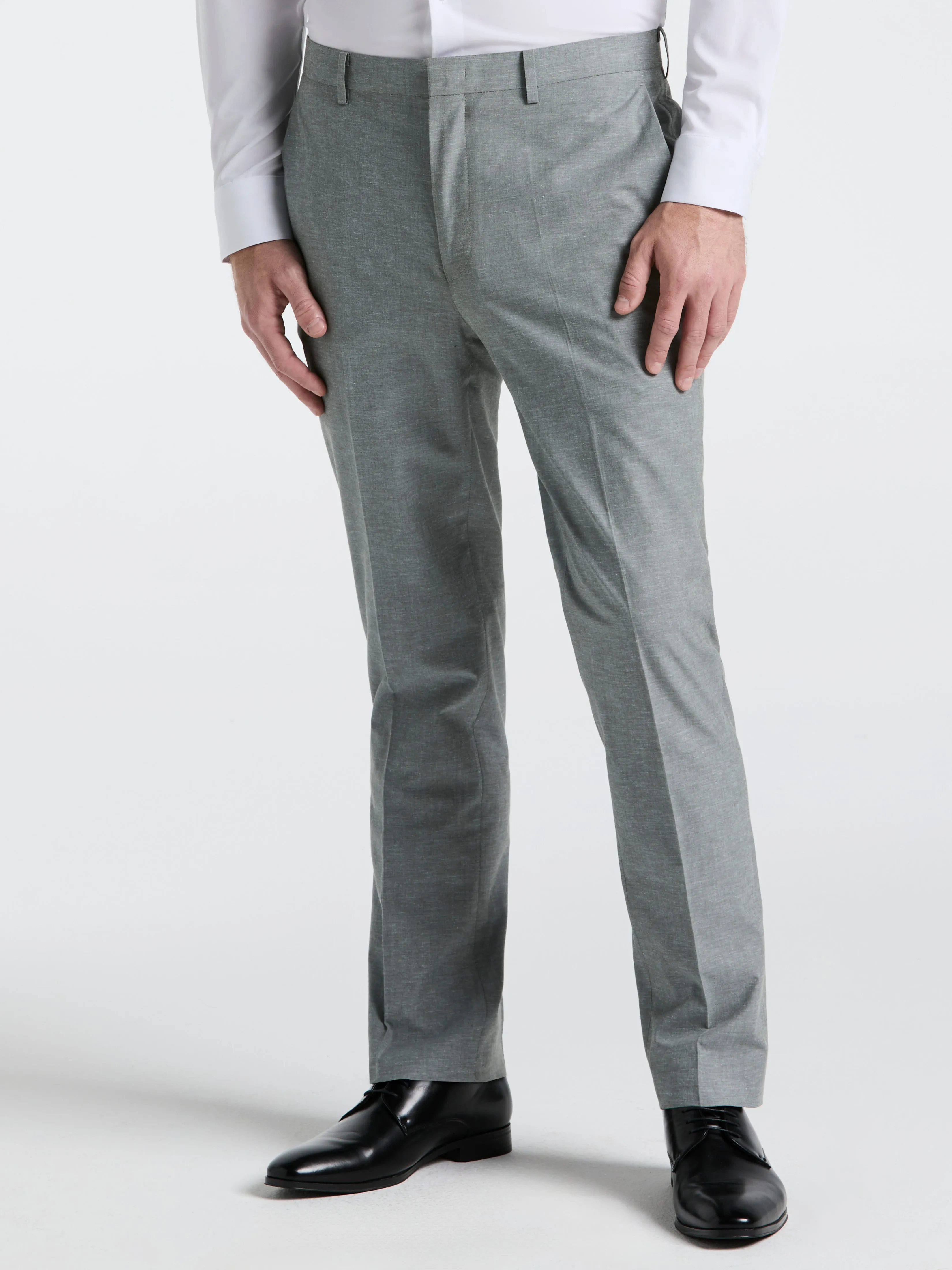 Slim Fit Solid Linen Blend Pant sold by Perry Ellis
