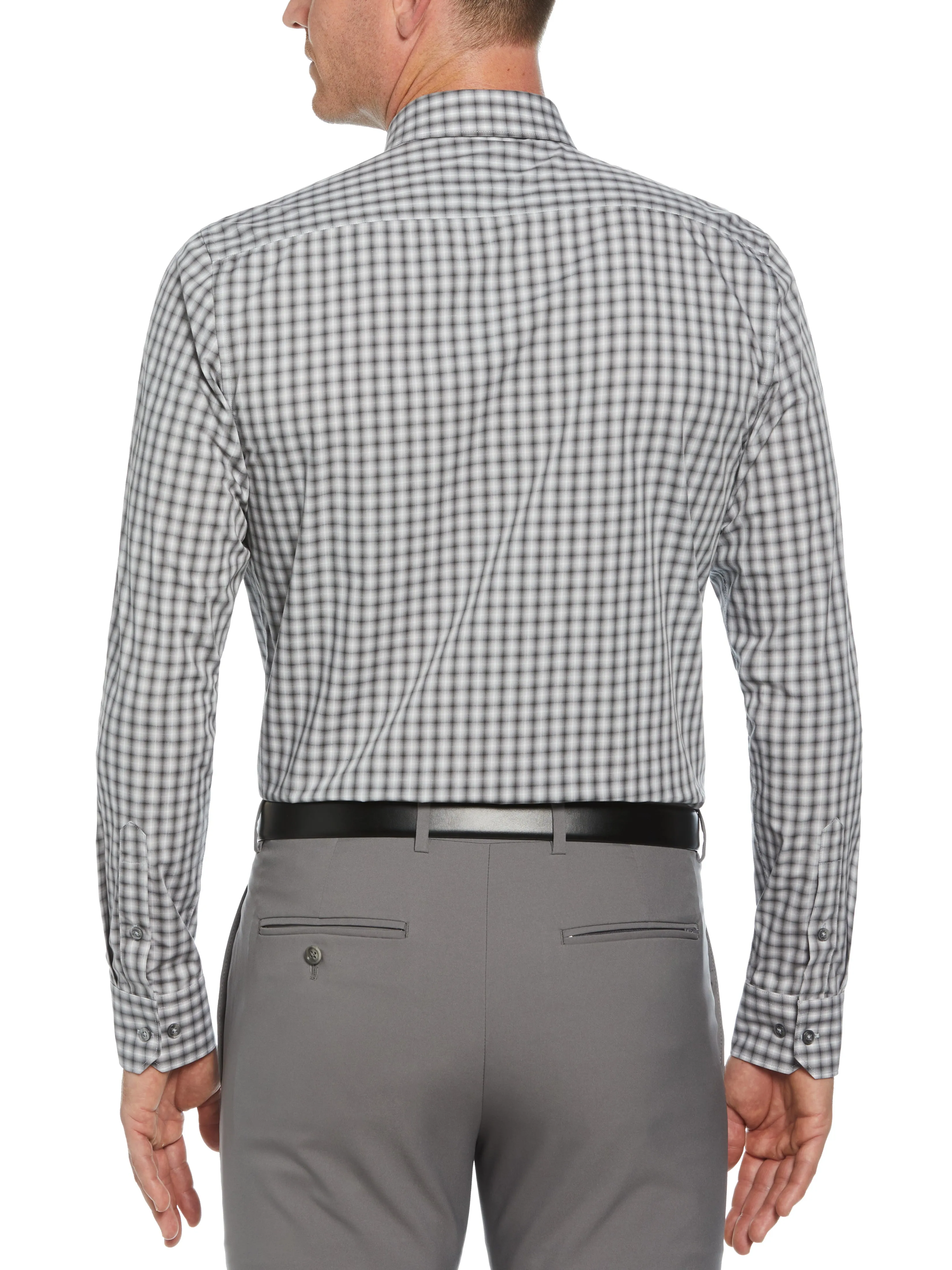 Slim Fit Button-Down Haven Ombre Checkered Plaid Dress Shirt sold by Perry Ellis product image thumbnail 2
