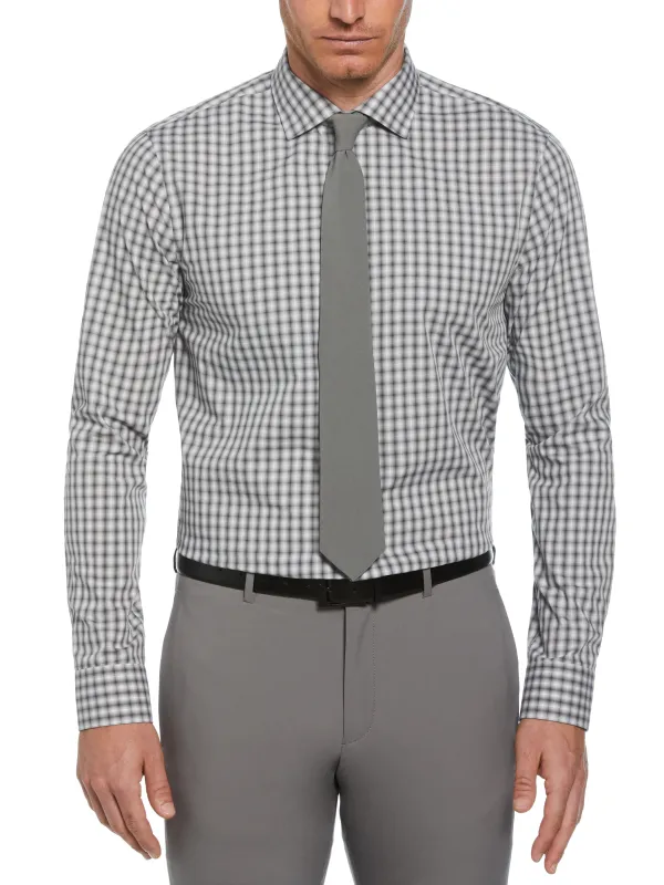 Slim Fit Button-Down Haven Ombre Checkered Plaid Dress Shirt sold by Perry Ellis