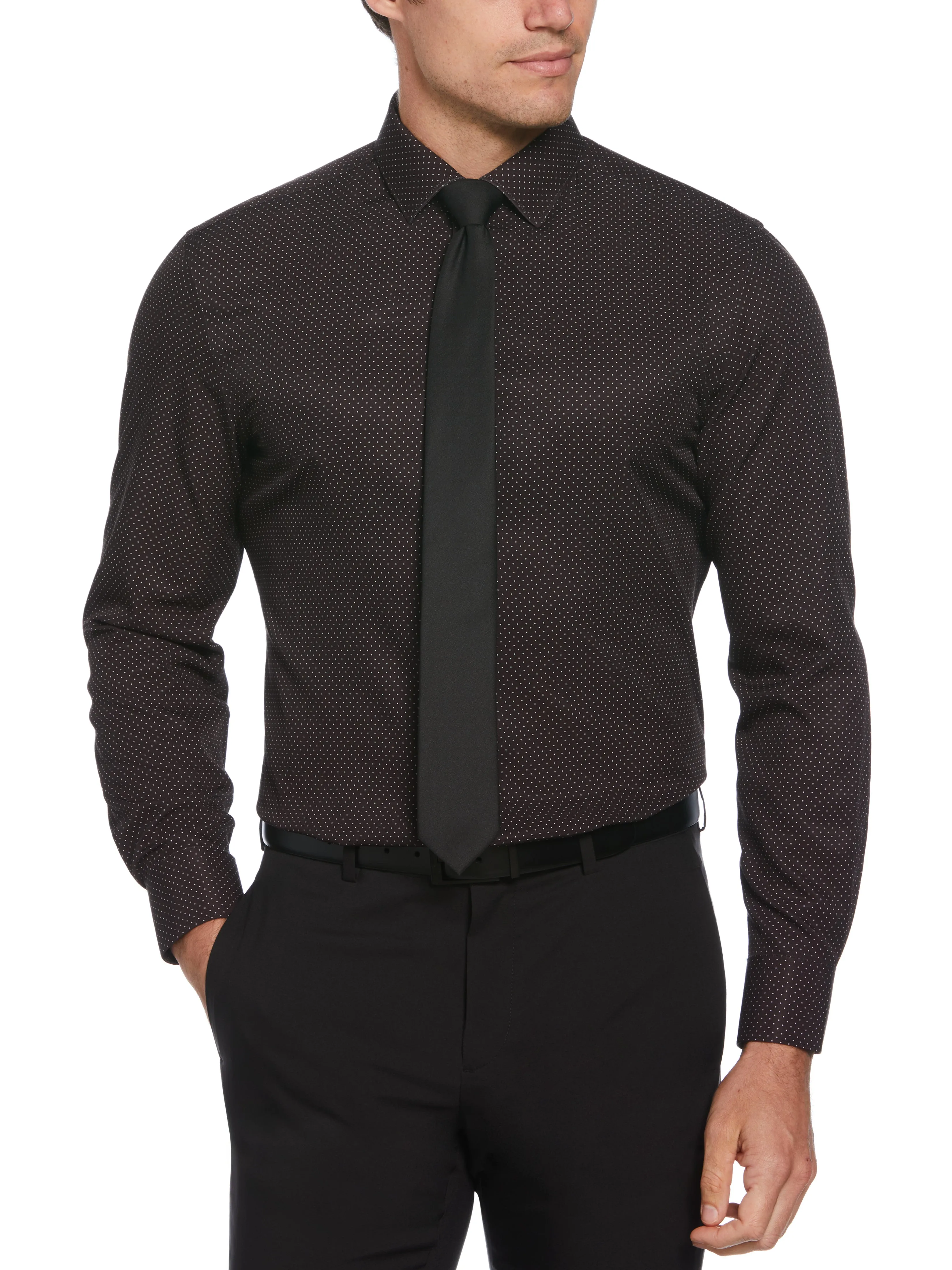 Slim Fit Total Stretch Dot Dress Shirt sold by Perry Ellis product image thumbnail 3
