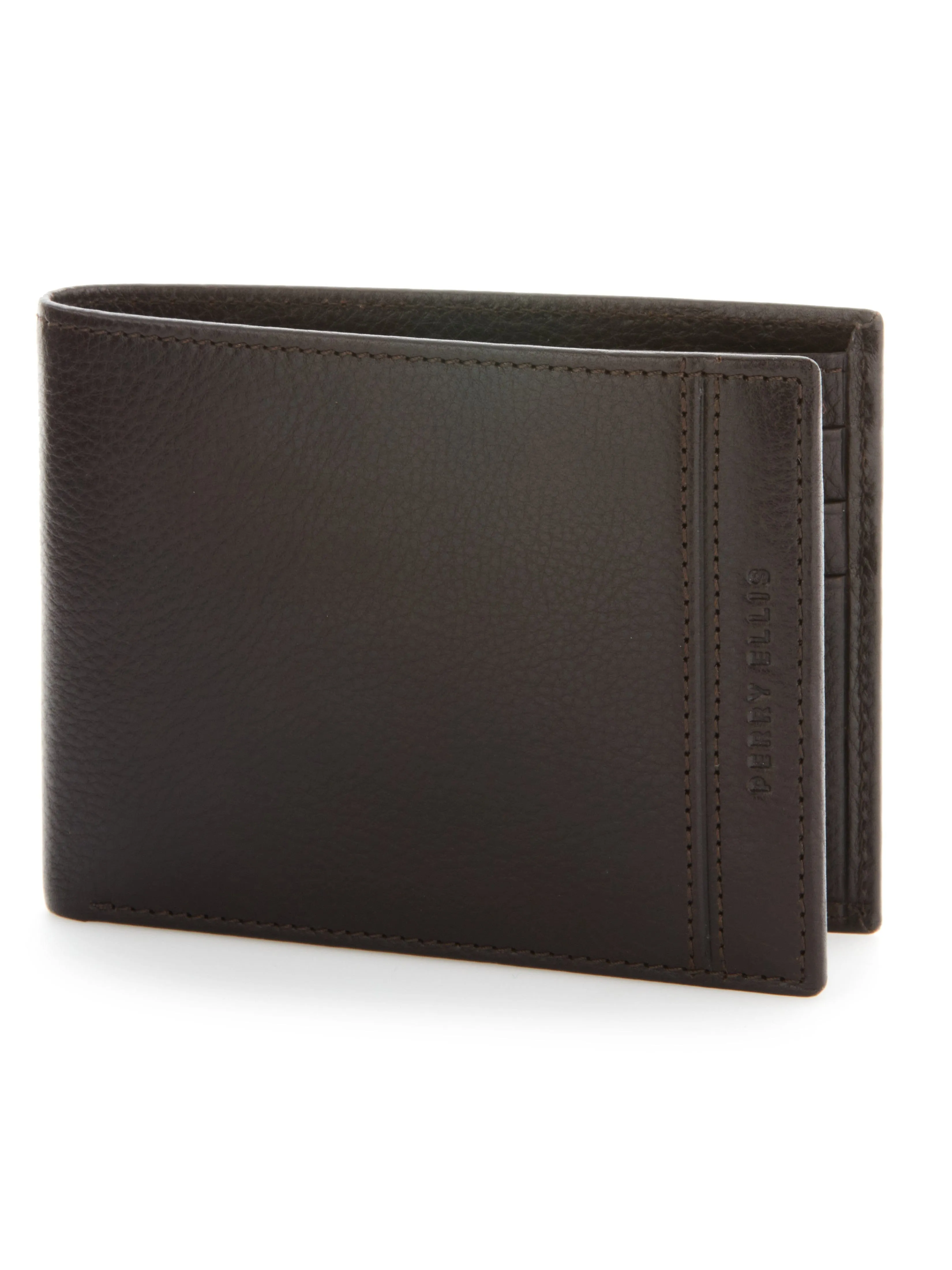 Brown Genuine Leather Glazed Wallet sold by Perry Ellis
