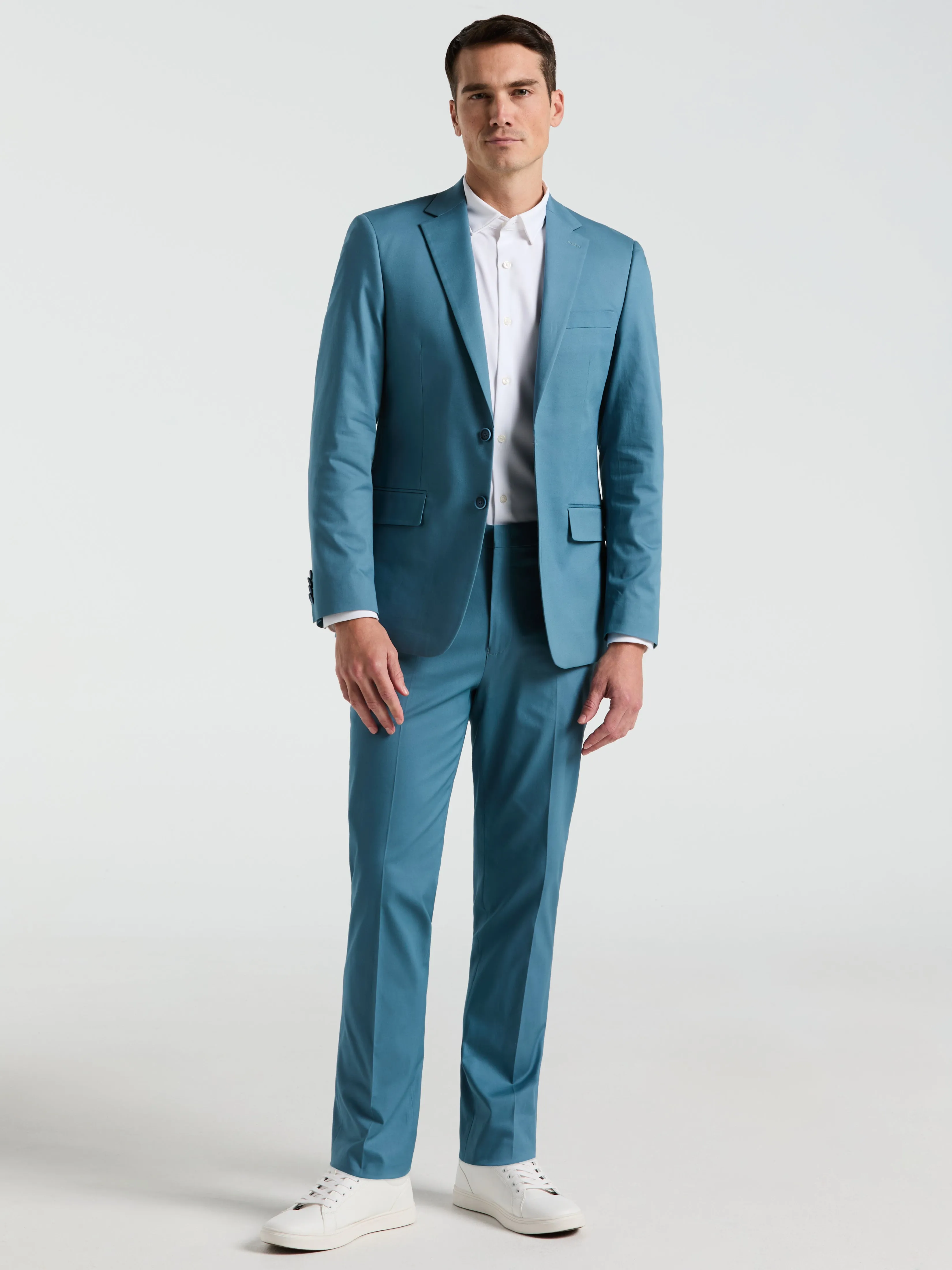 Slim Fit Solid Cotton Blend Suit Pant sold by Perry Ellis
