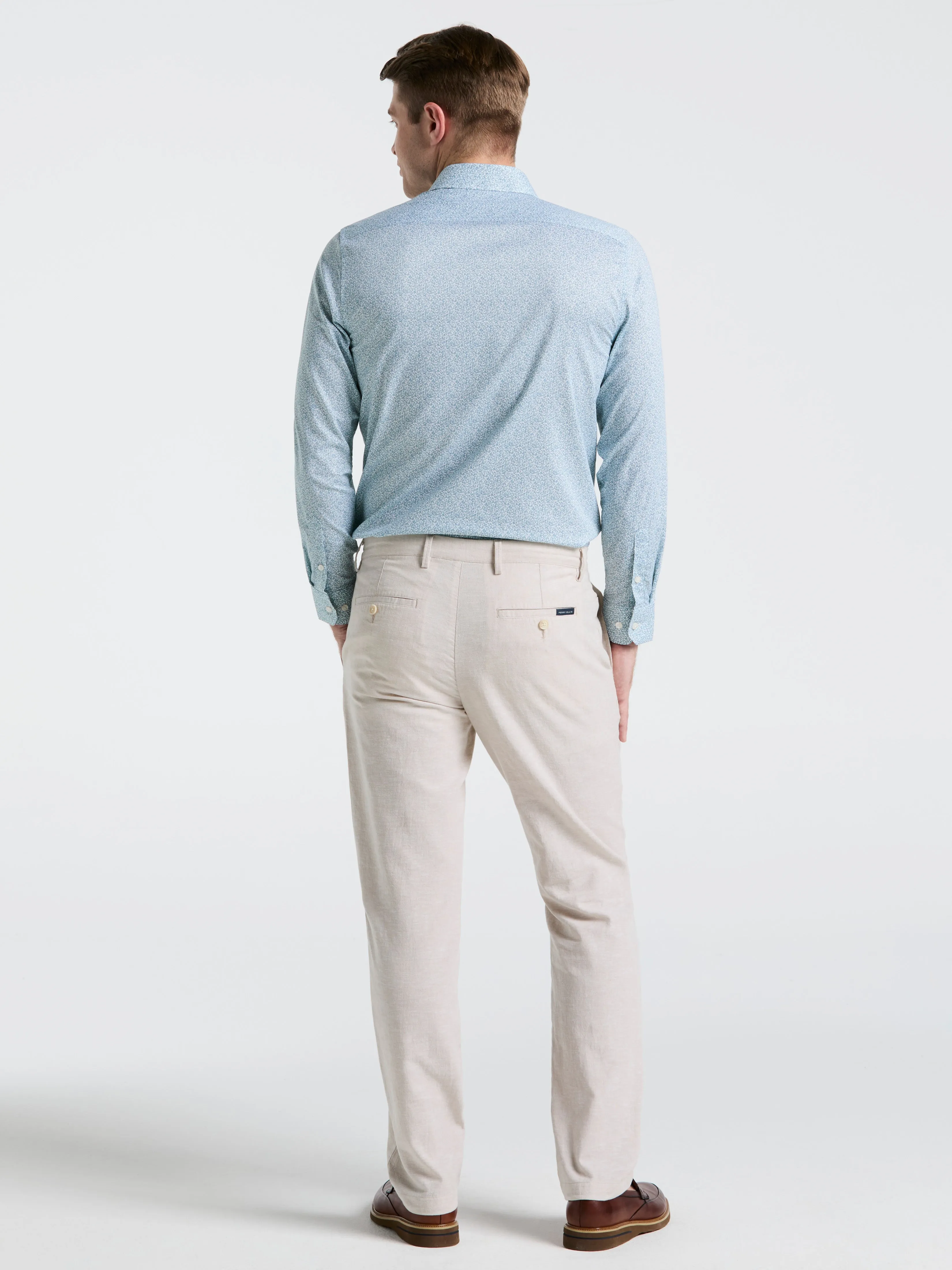 Slim Fit Flat Front Linen Blend Chino Pant sold by Perry Ellis product image thumbnail 2