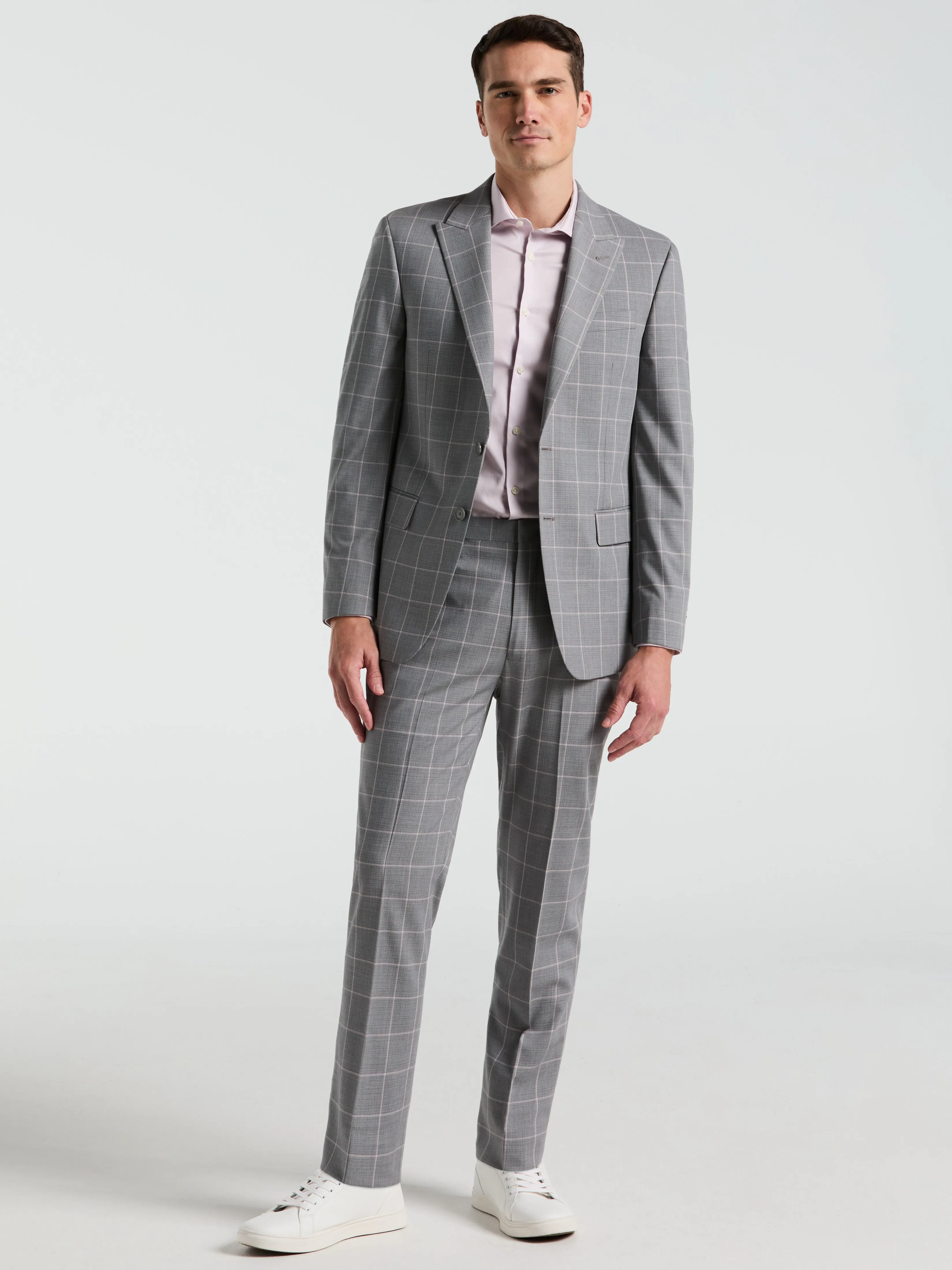 Slim Fit Windowpane Pattern Suit Pant sold by Perry Ellis product image thumbnail 4