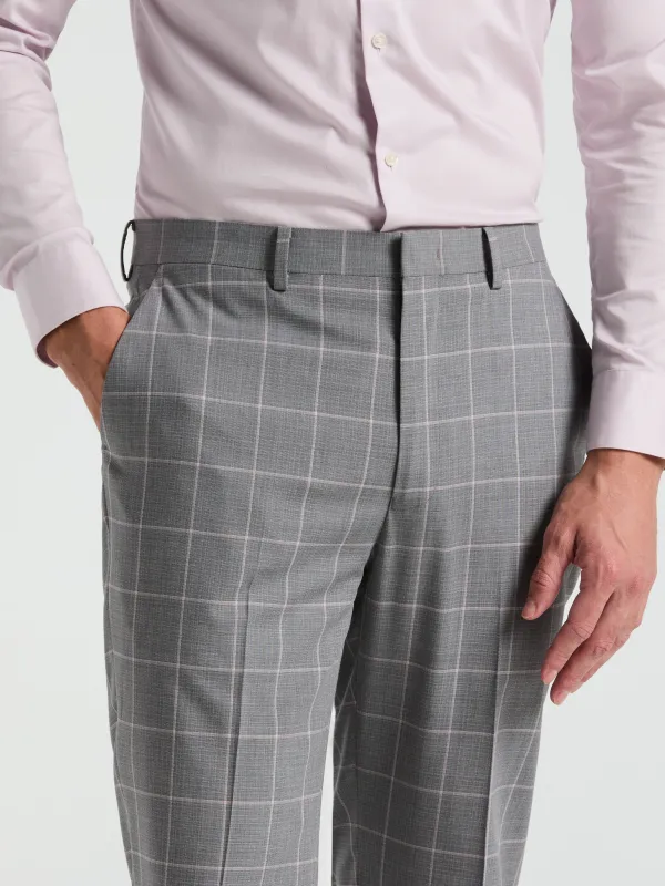 Slim Fit Windowpane Pattern Suit Pant sold by Perry Ellis
