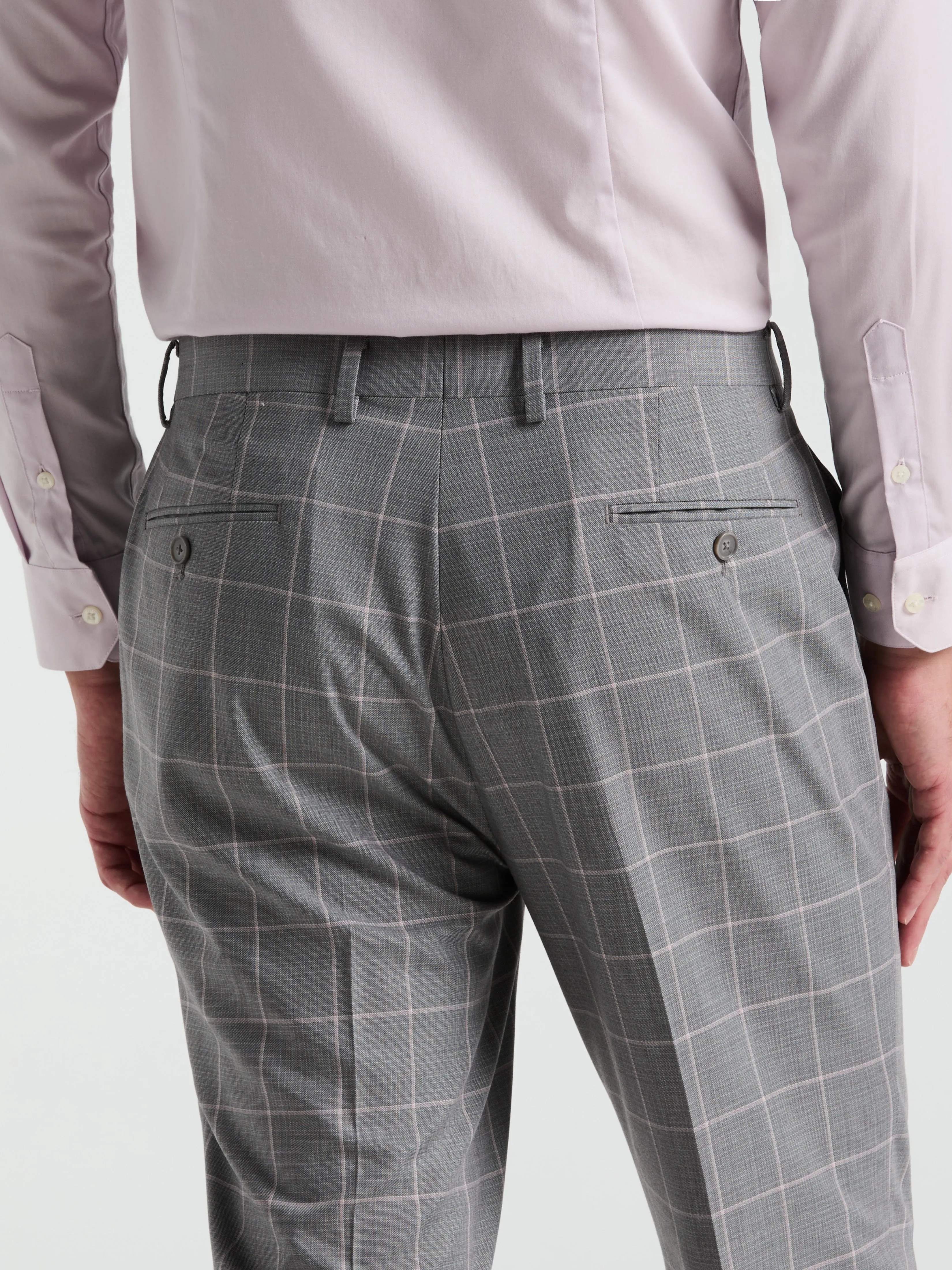 Slim Fit Windowpane Pattern Suit Pant sold by Perry Ellis product image thumbnail 2
