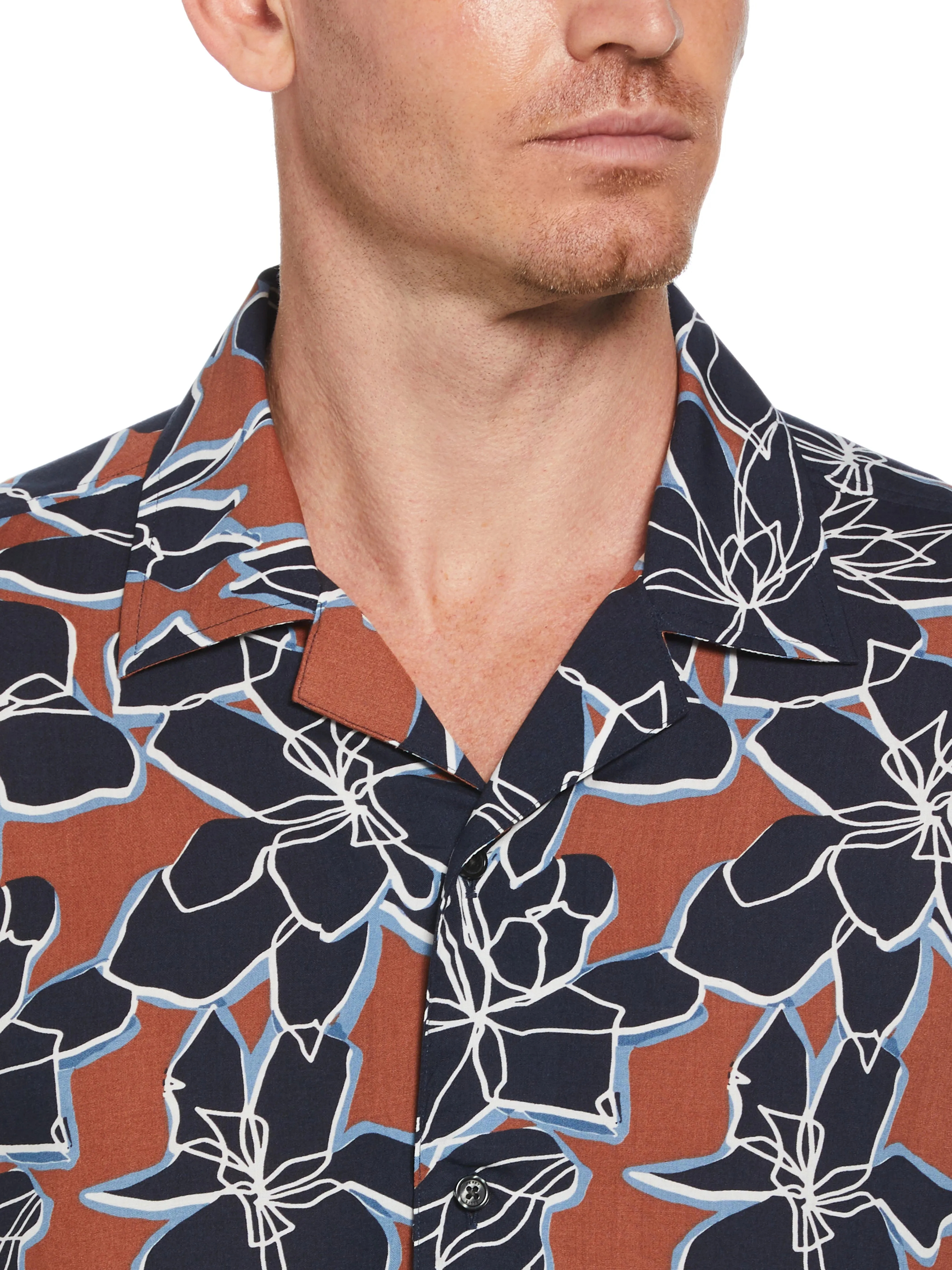 EcoVero™ Soft Floral Print Shirt sold by Perry Ellis product image thumbnail 3