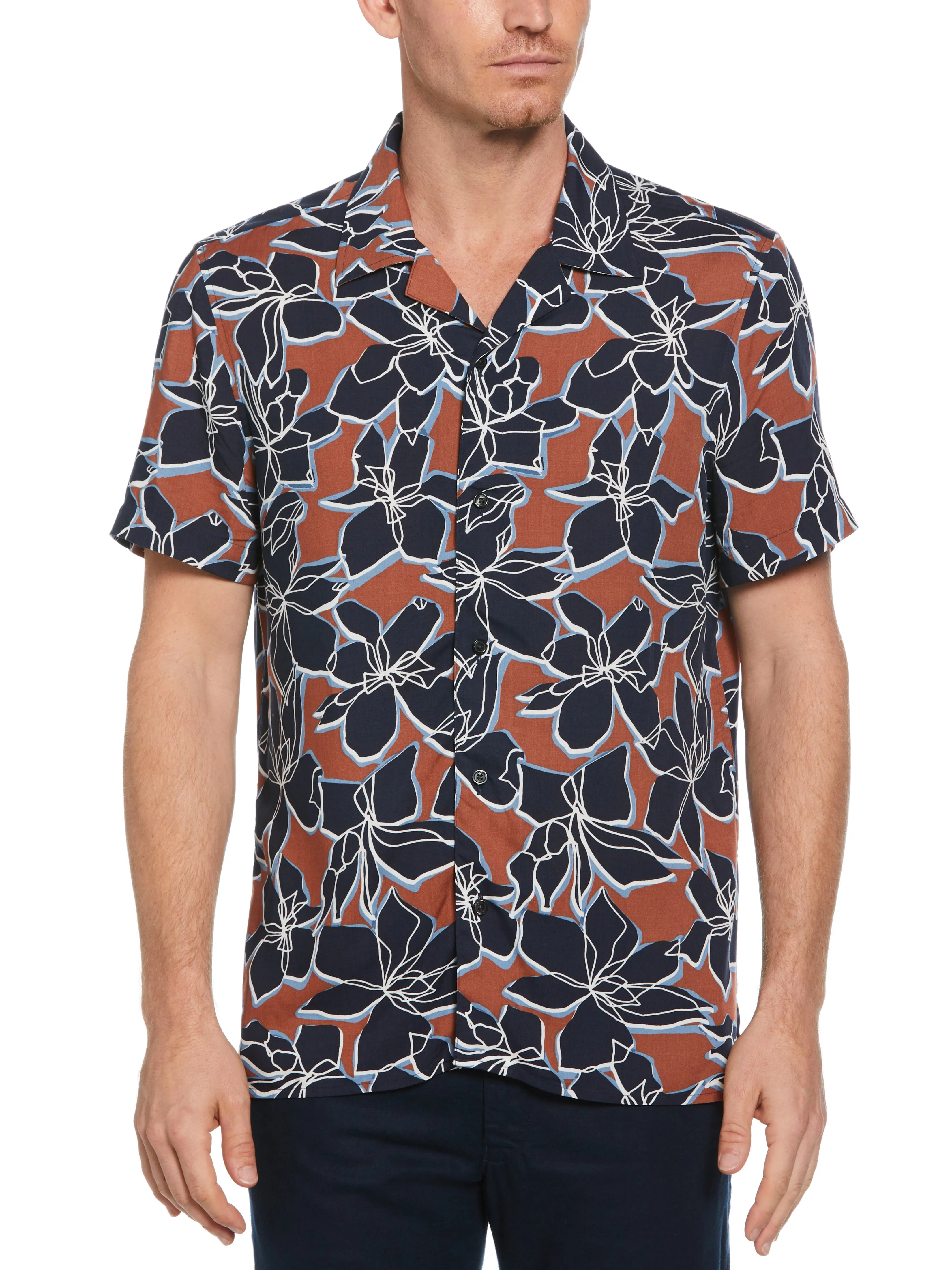 EcoVero™ Soft Floral Print Shirt sold by Perry Ellis