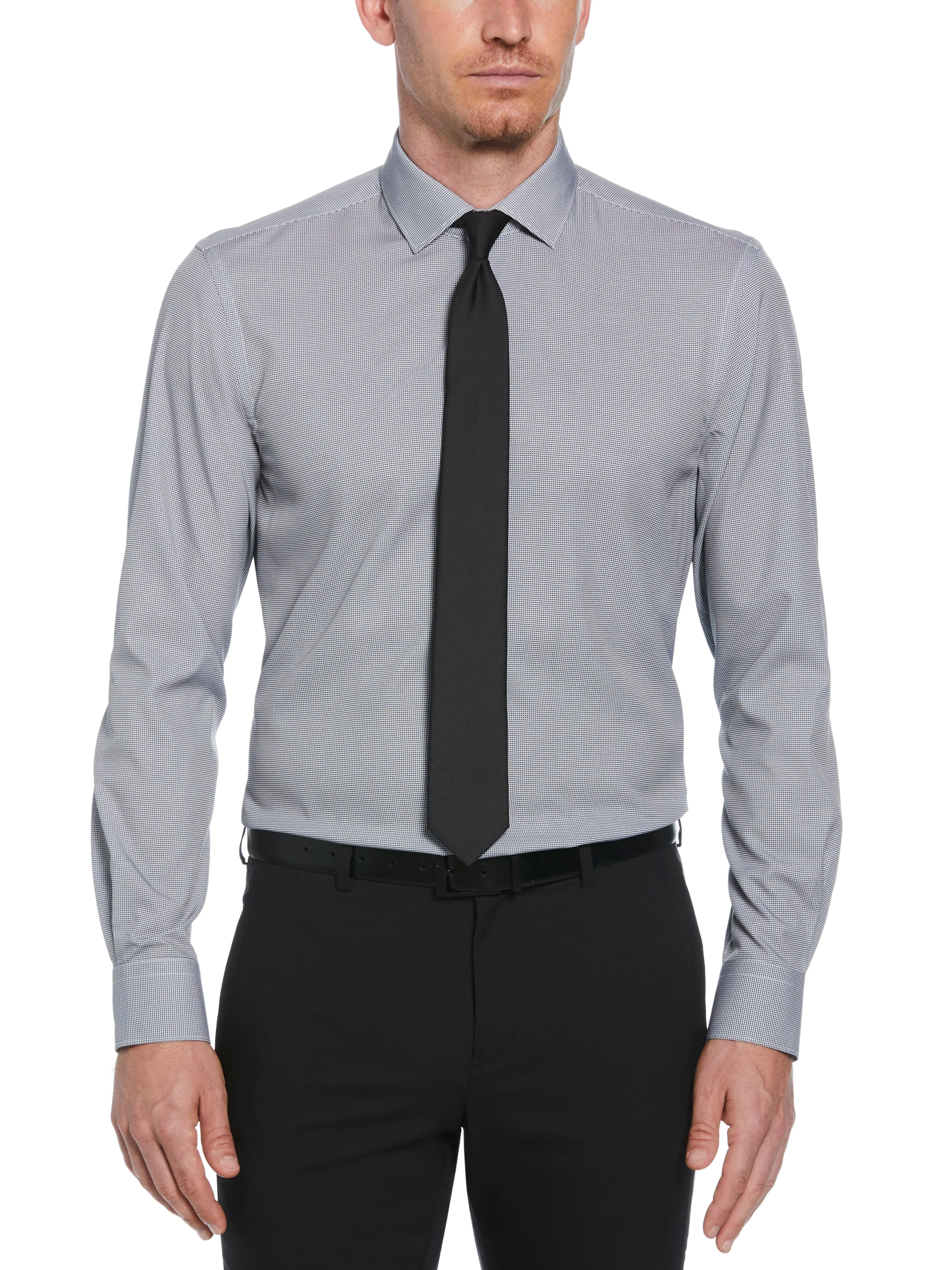 Slim Fit Stretch Houndstooth Dress Shirt sold by Perry Ellis product image thumbnail 2