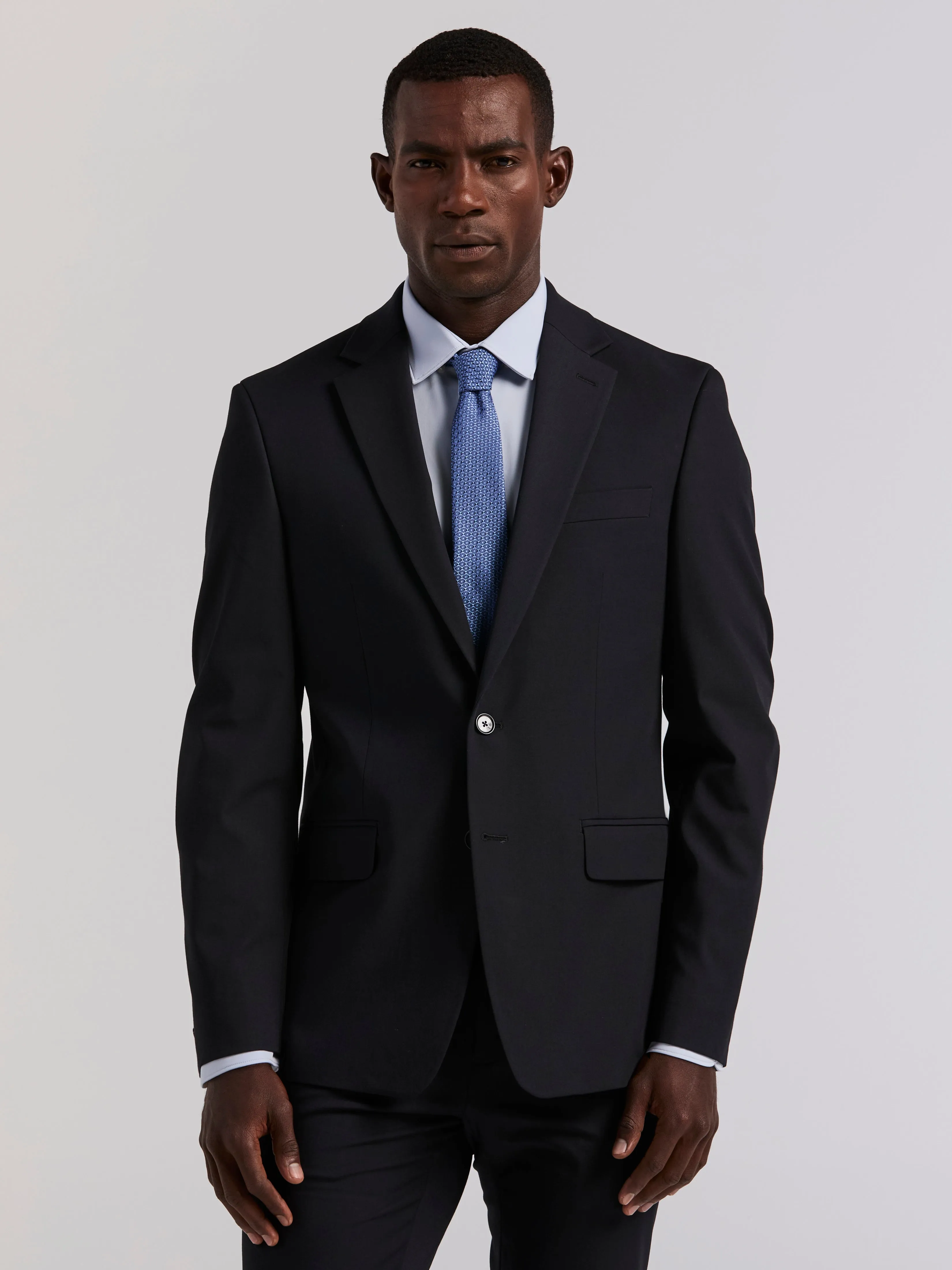 Slim Fit Double Breasted Tech Solid Suit Jacket sold by Perry Ellis