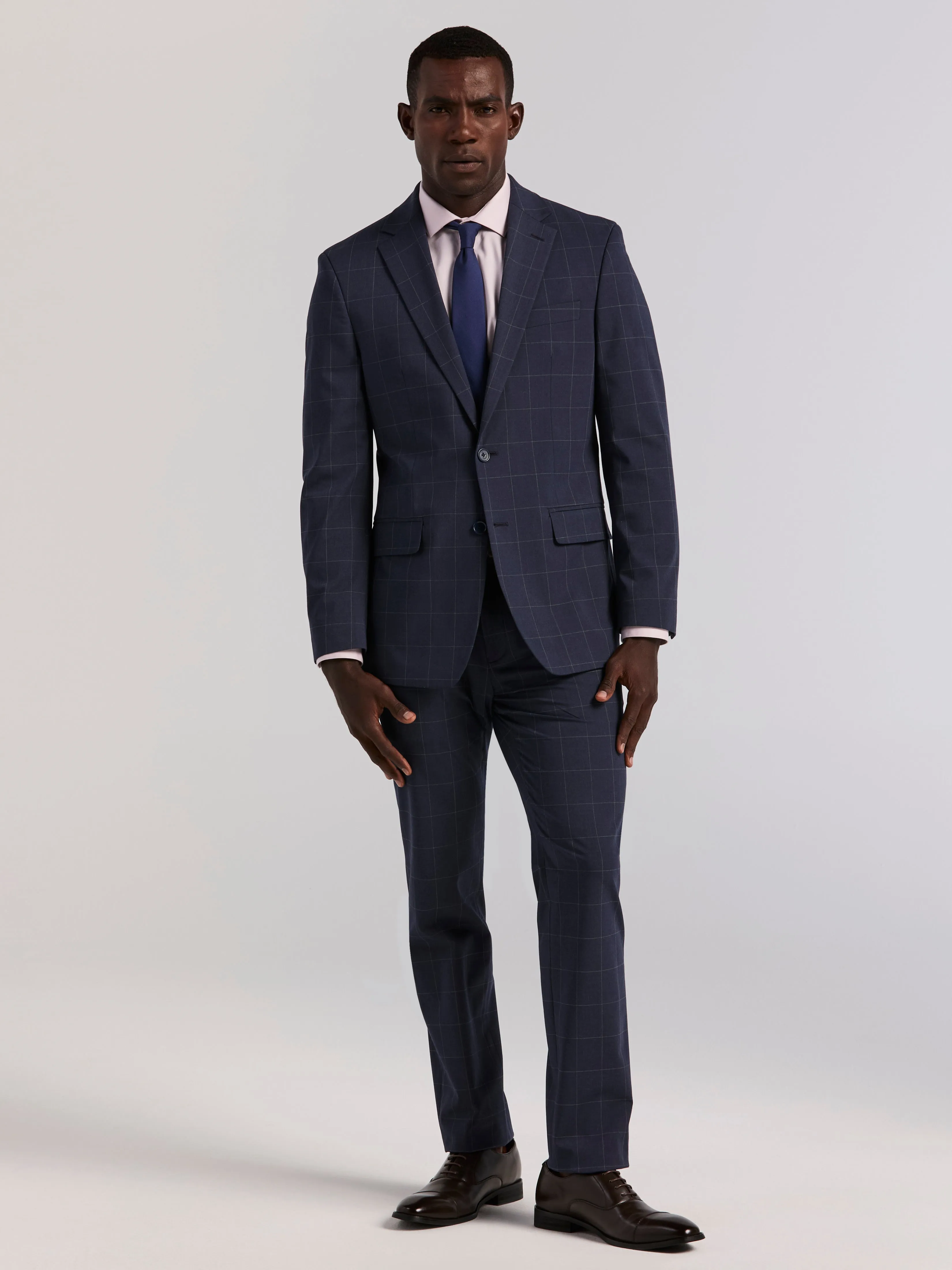 Slim Fit Windowpane Suit Pant sold by Perry Ellis product image thumbnail 4