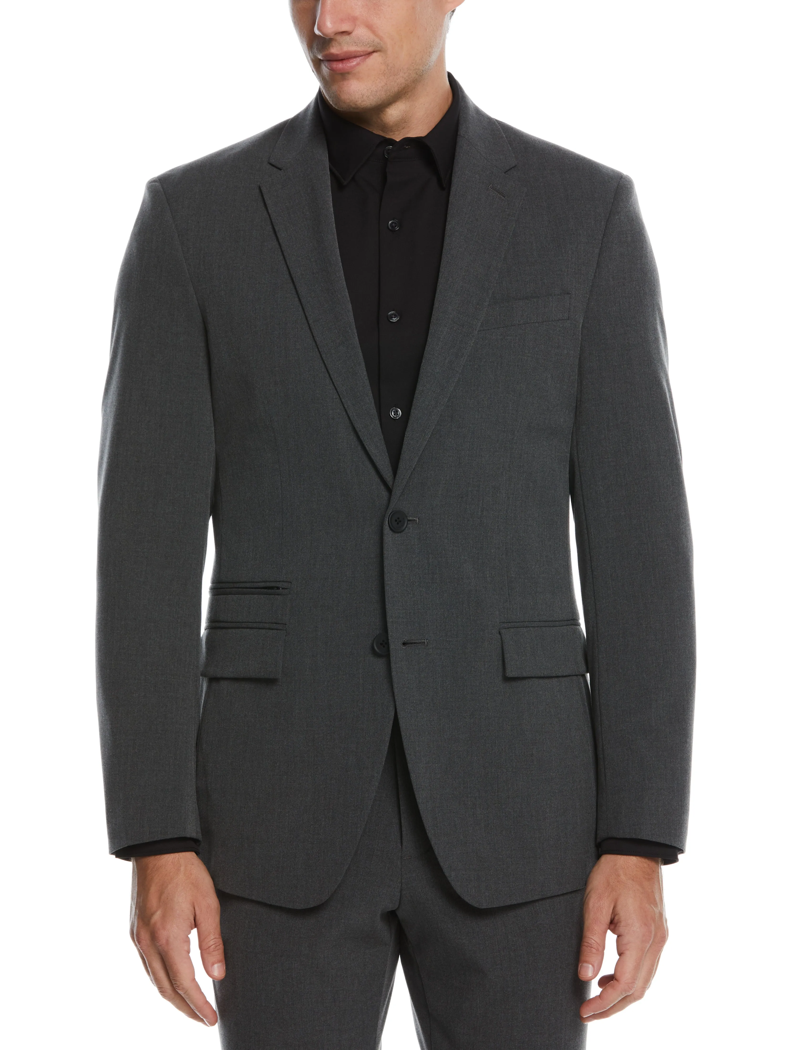Slim Fit Stretch Textured Tech Suit Jacket sold by Perry Ellis product image thumbnail 3