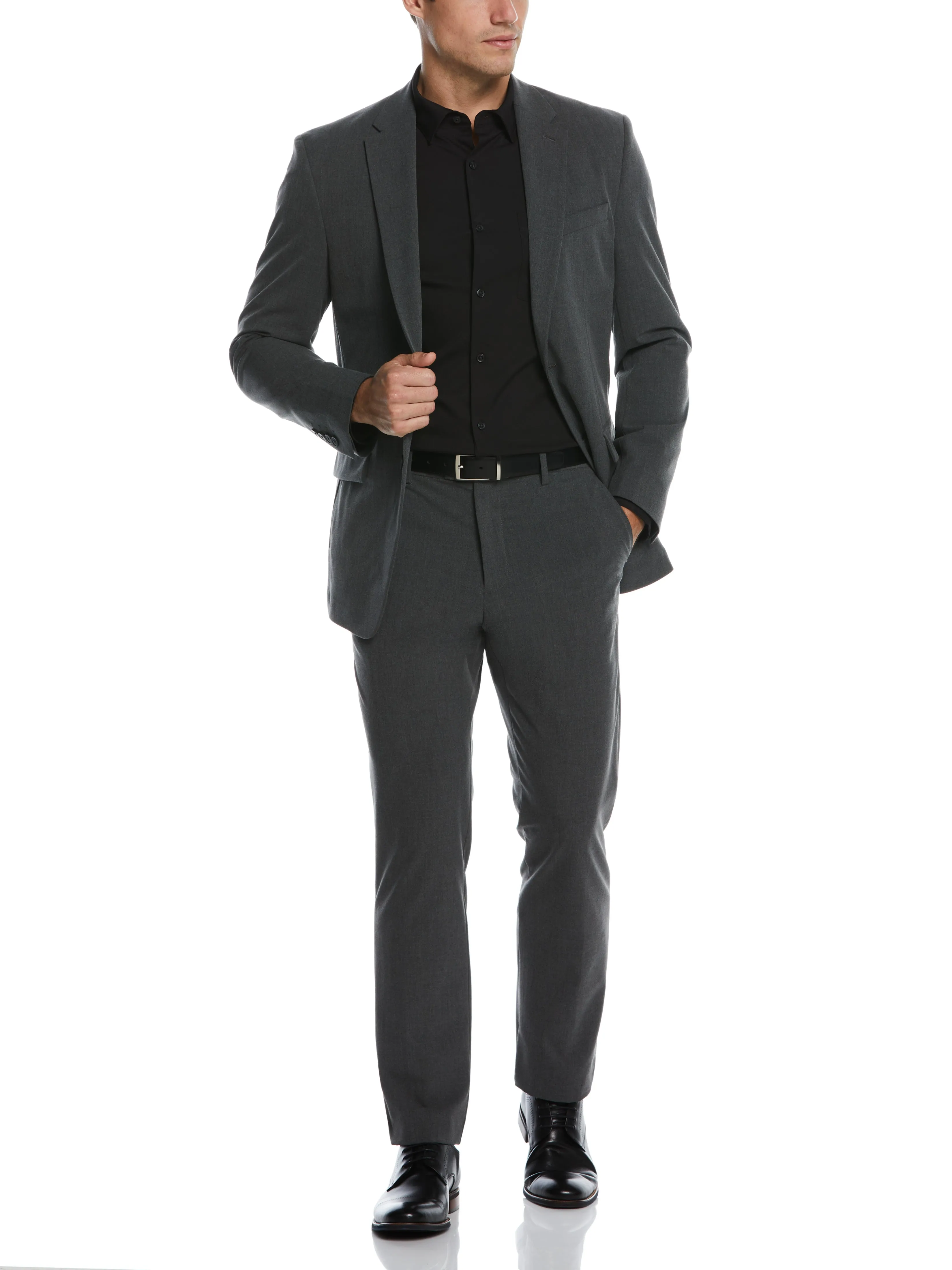 Slim Fit Stretch Textured Tech Suit Jacket sold by Perry Ellis product image thumbnail 2