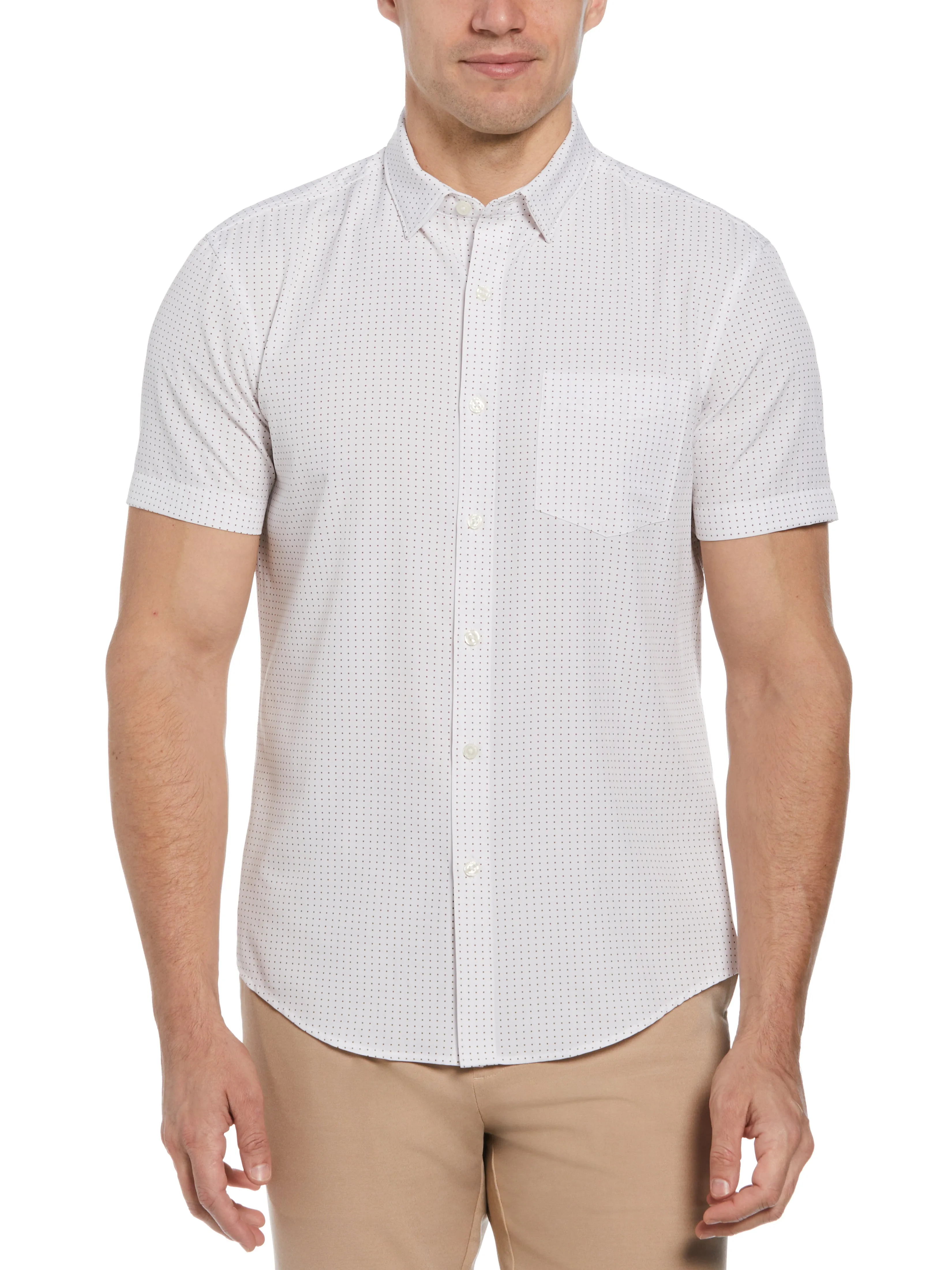 Big & Tall Total Stretch Dot Print Shirt sold by Perry Ellis product image thumbnail 3