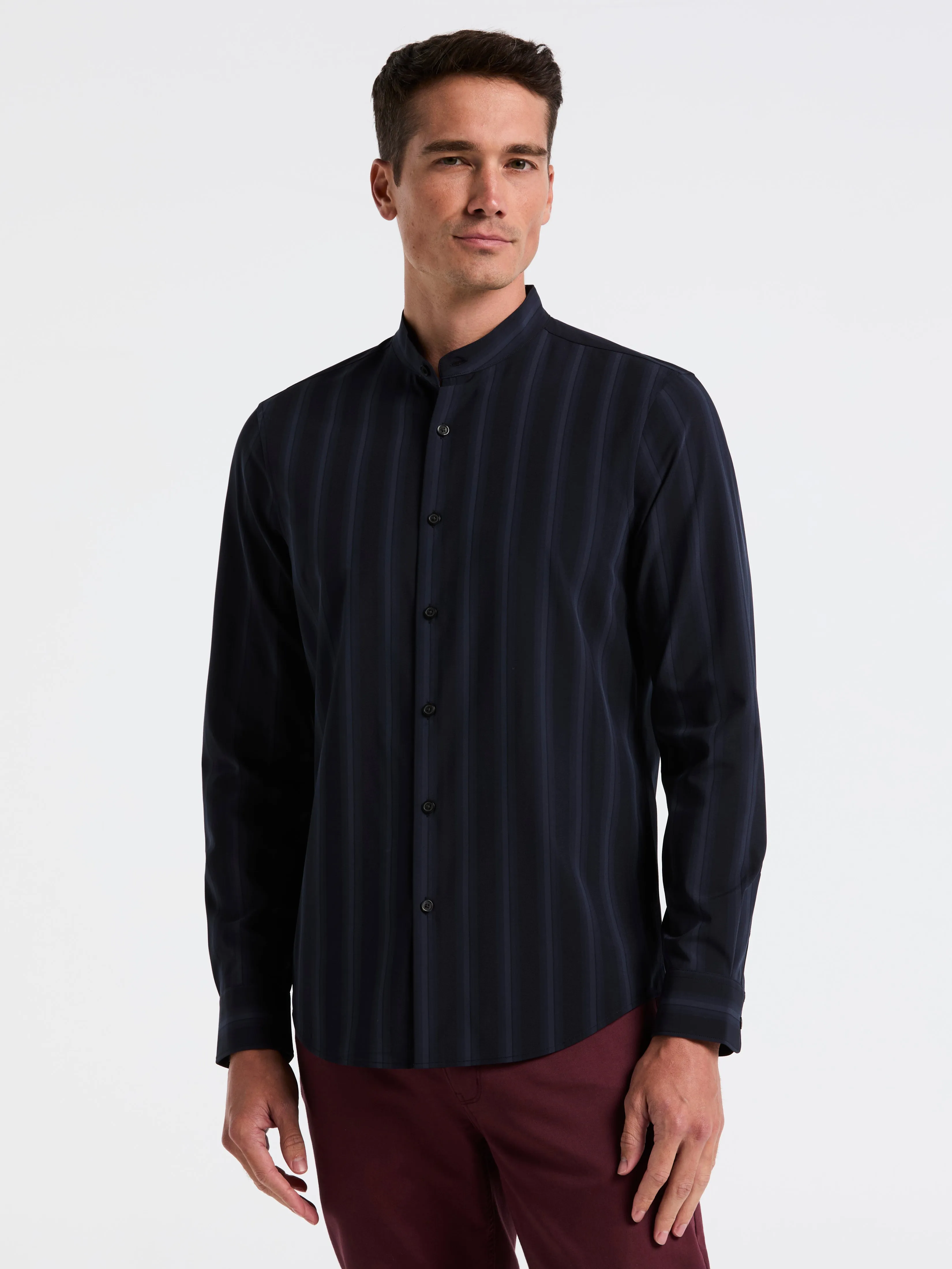 Ombre Stripe Slim Fit Long Sleeve Shirt sold by Perry Ellis