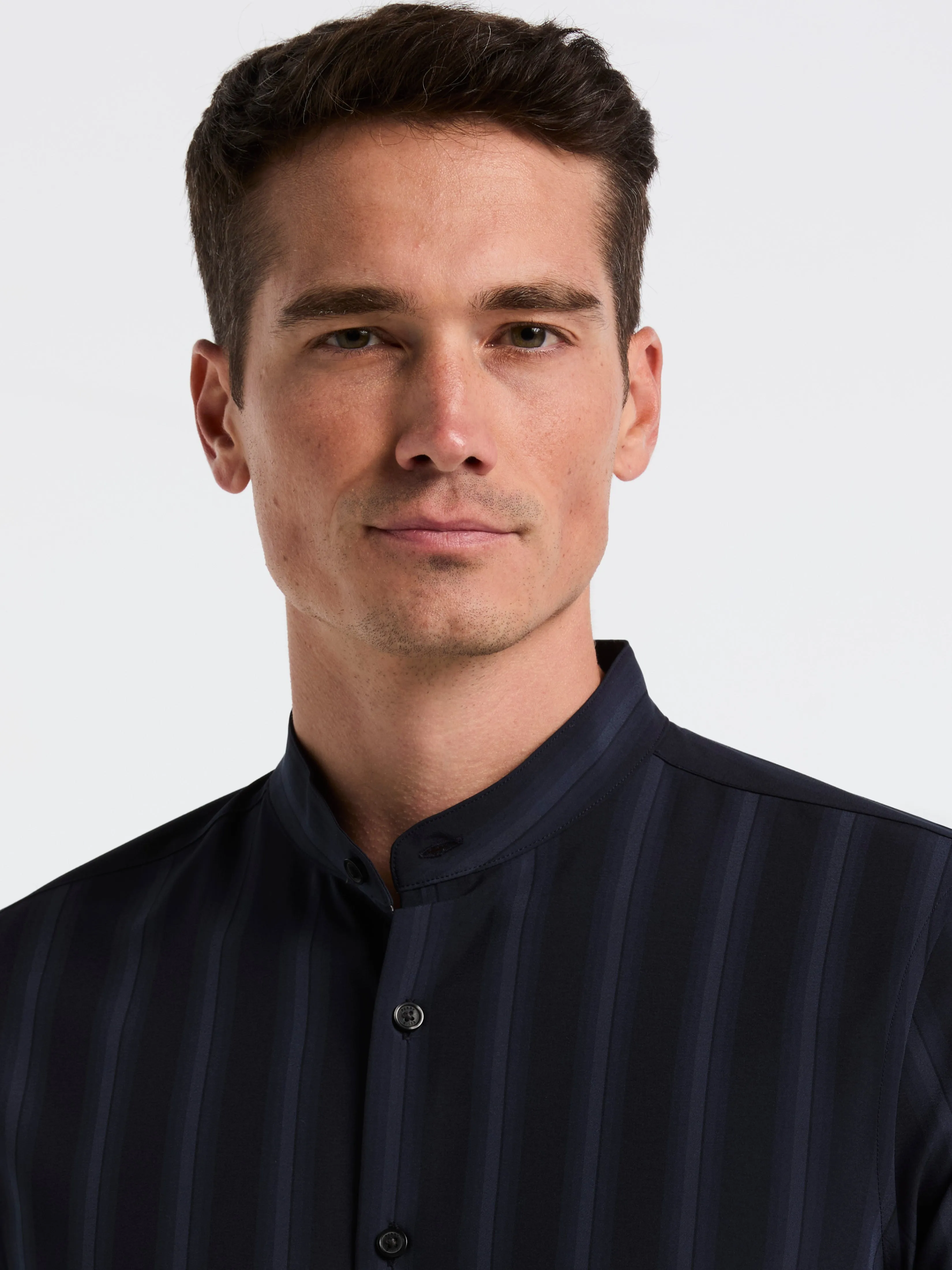 Ombre Stripe Slim Fit Long Sleeve Shirt sold by Perry Ellis product image thumbnail 2