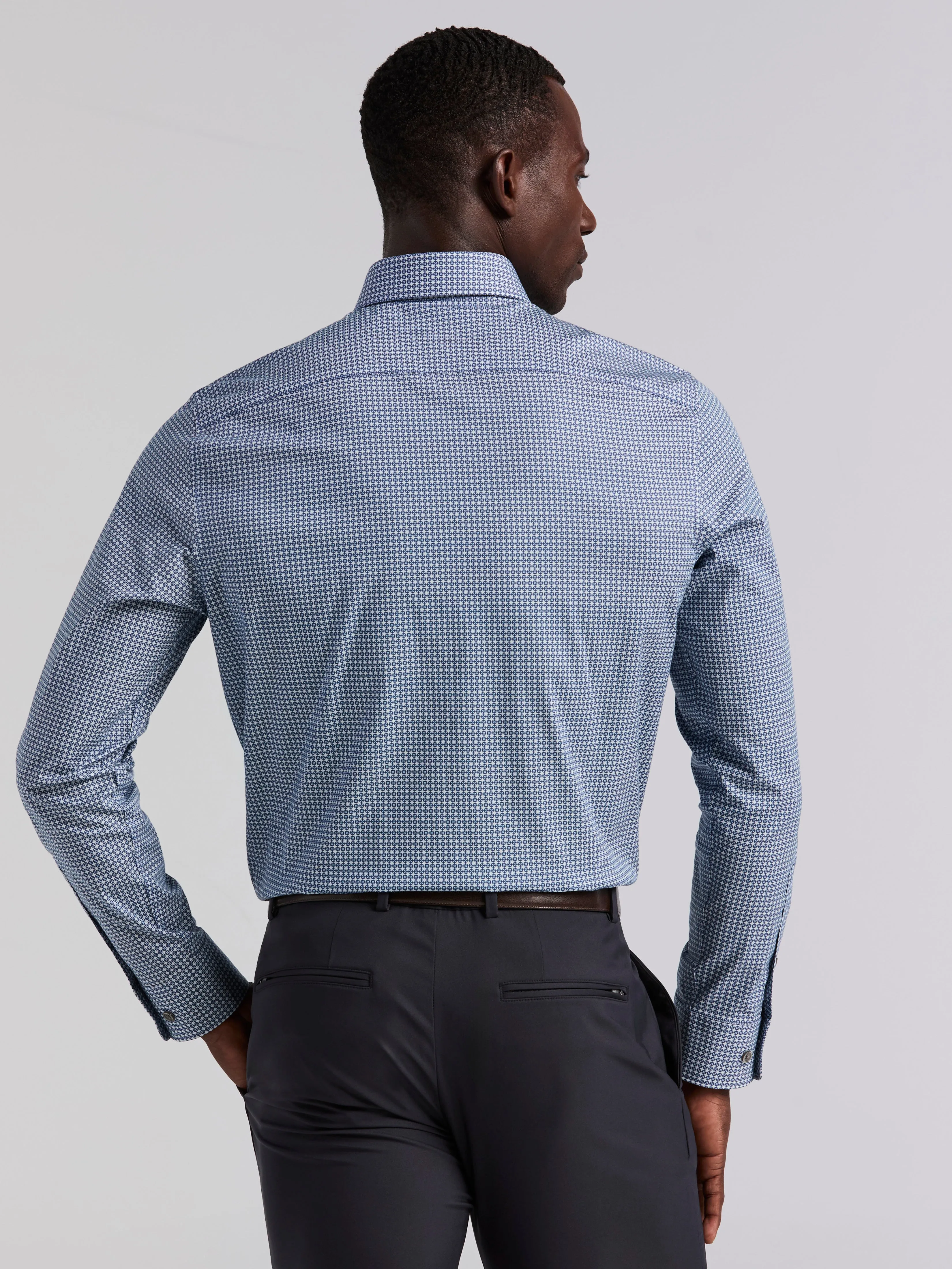 Tile Geo Print Cotton Shirt sold by Perry Ellis product image thumbnail 2