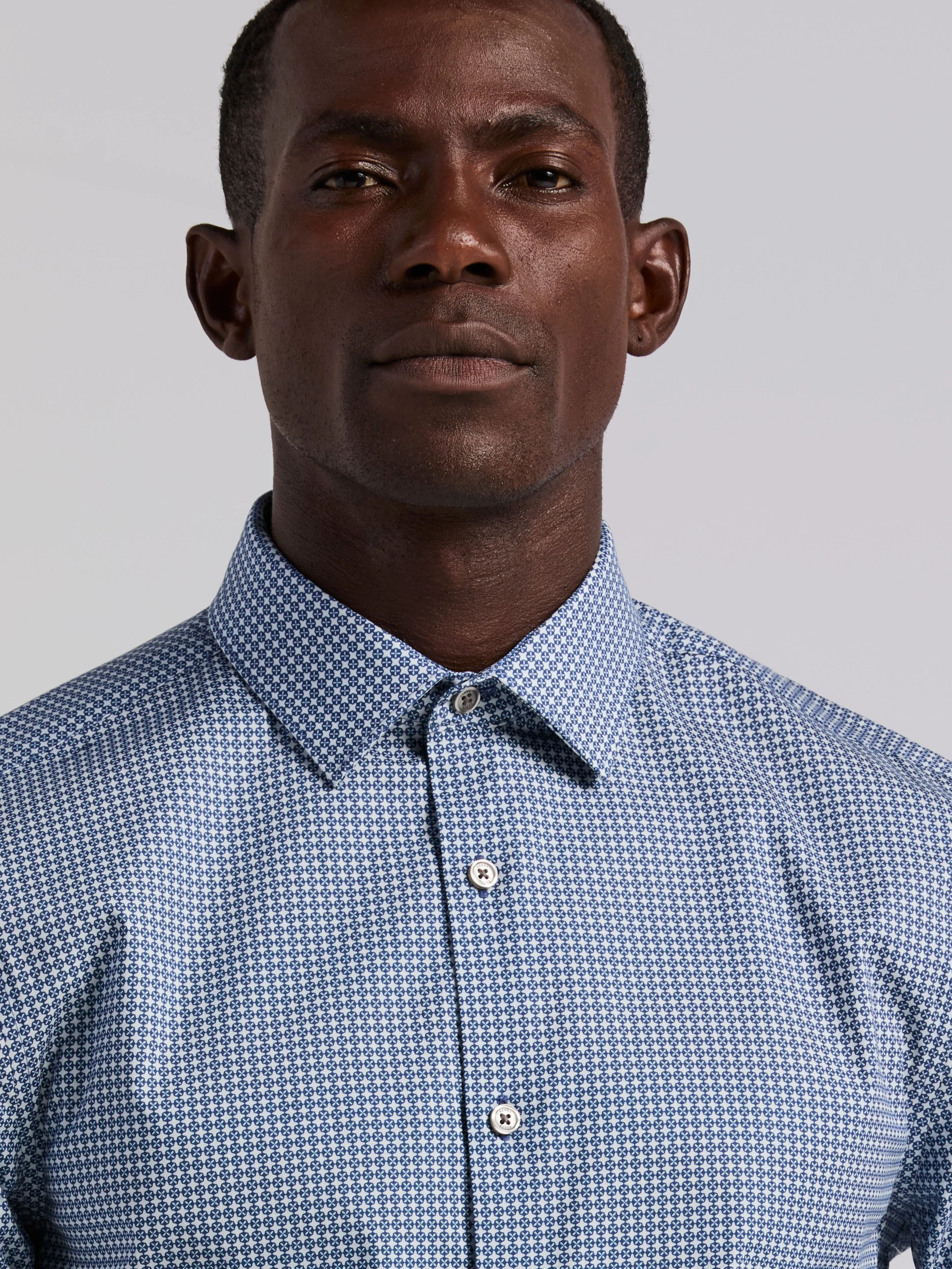 Tile Geo Print Cotton Shirt sold by Perry Ellis product image thumbnail 3