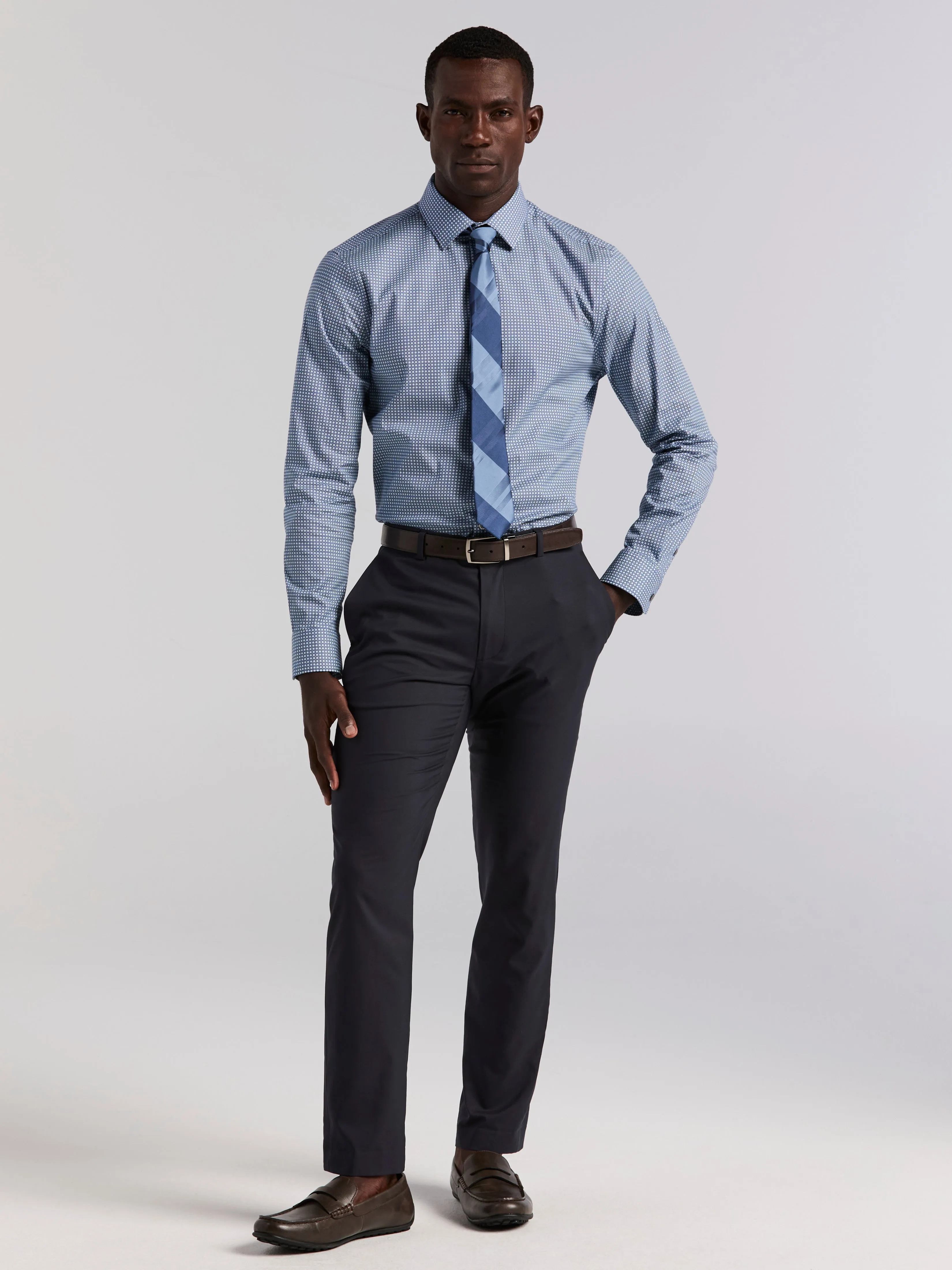 Tile Geo Print Cotton Shirt sold by Perry Ellis product image thumbnail 5