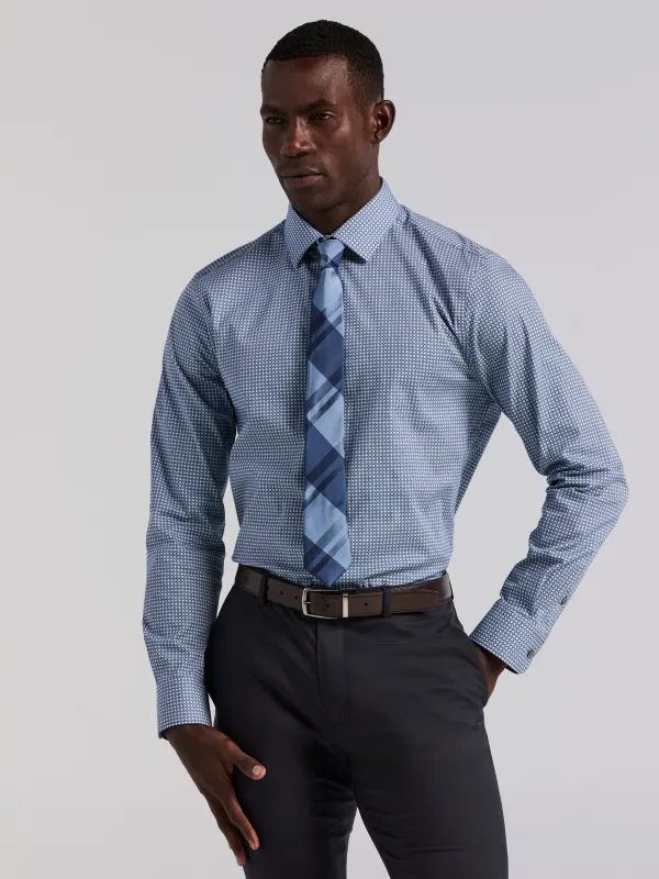 Tile Geo Print Cotton Shirt sold by Perry Ellis