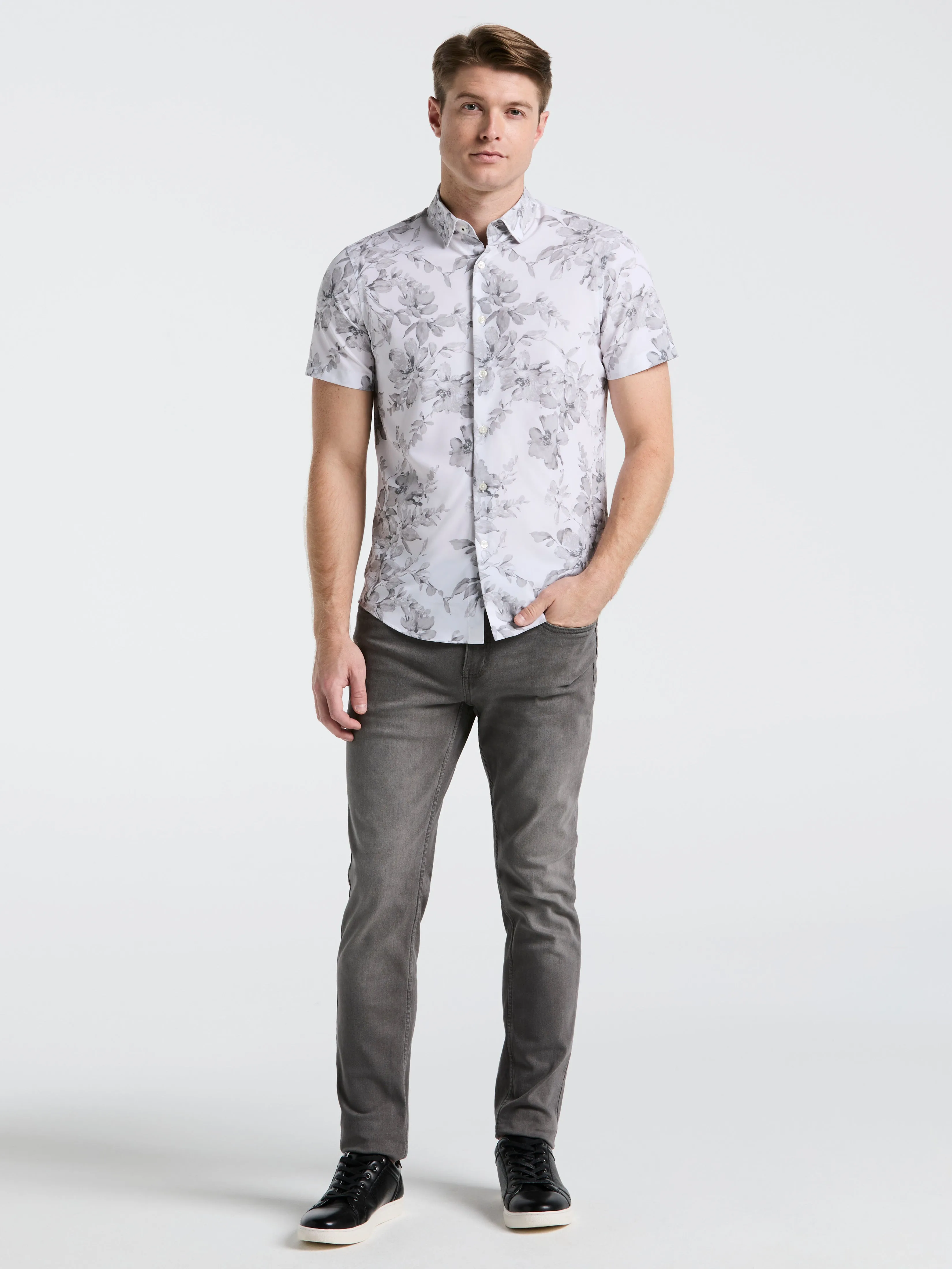 Slim Fit Floral Shirt sold by Perry Ellis product image thumbnail 3