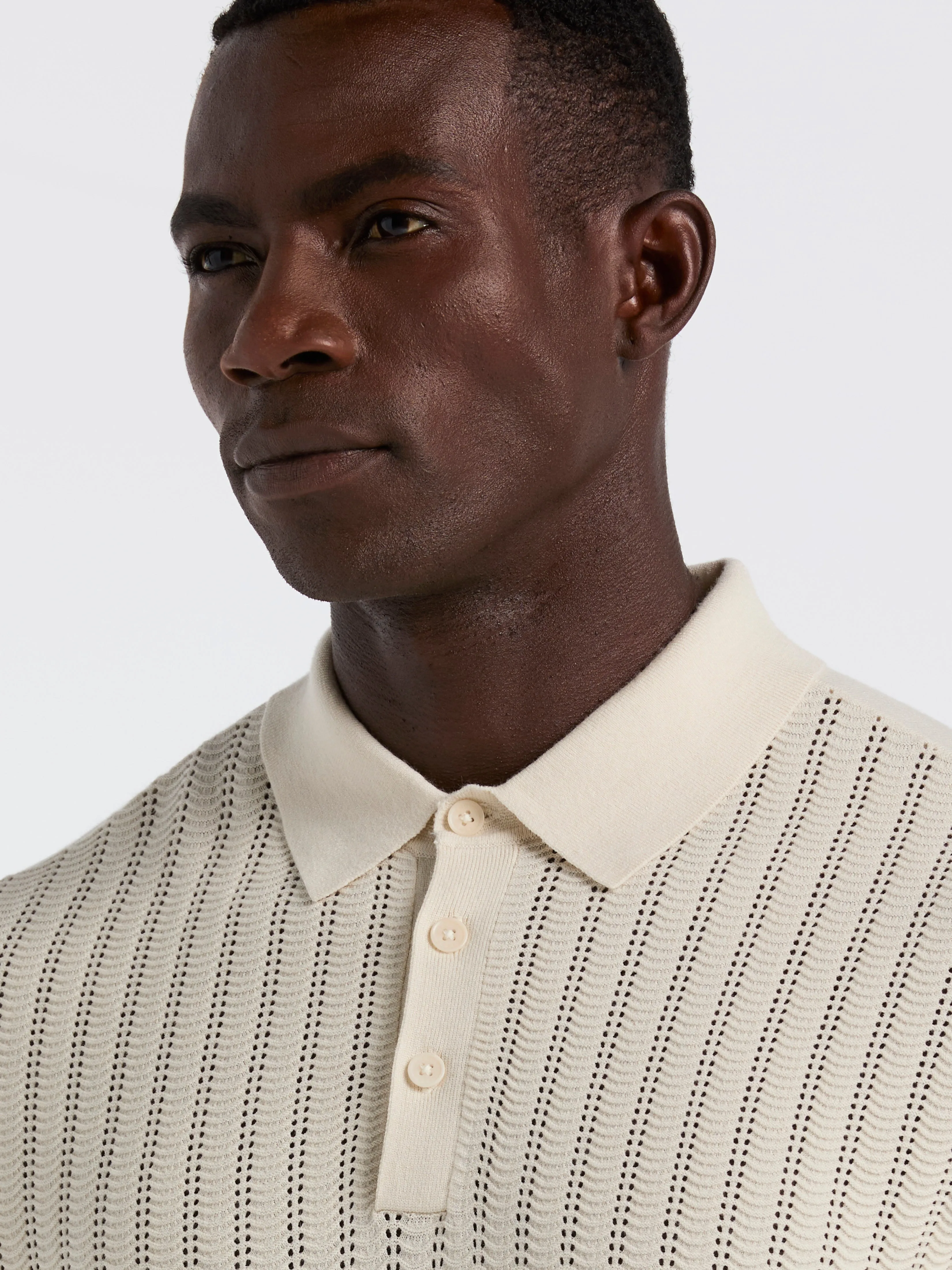 Textured Front Polo Sweater sold by Perry Ellis product image thumbnail 2