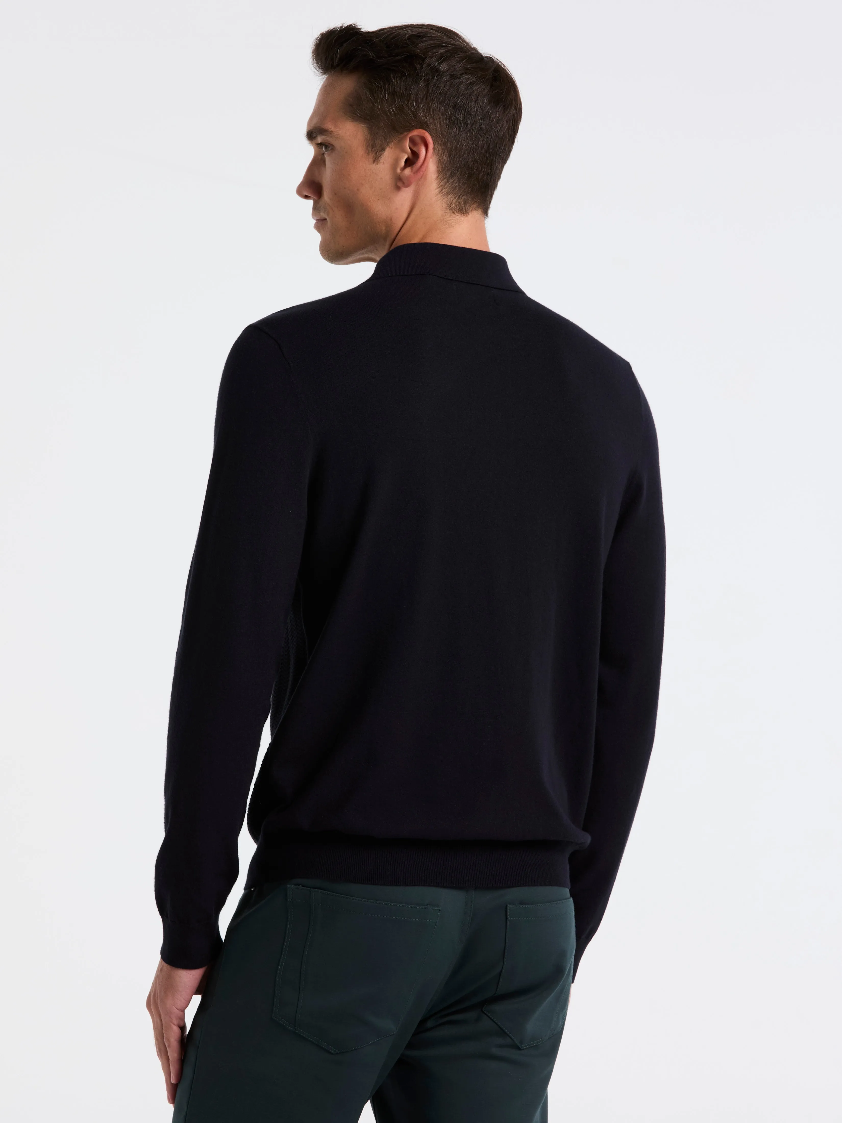Textured Front Polo Sweater sold by Perry Ellis product image thumbnail 4