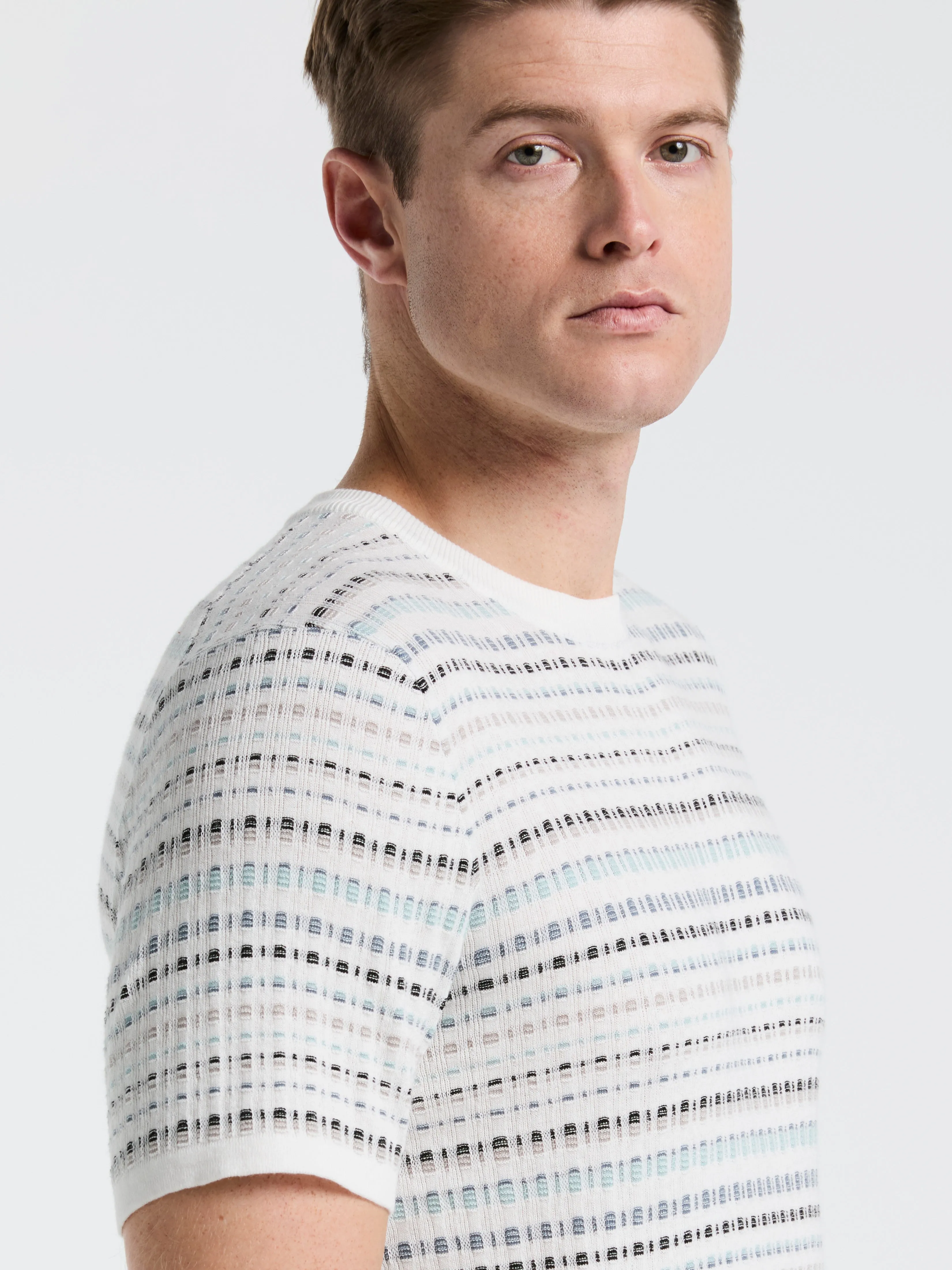 Multi Color Geometric Print Crew Sweater sold by Perry Ellis product image thumbnail 4