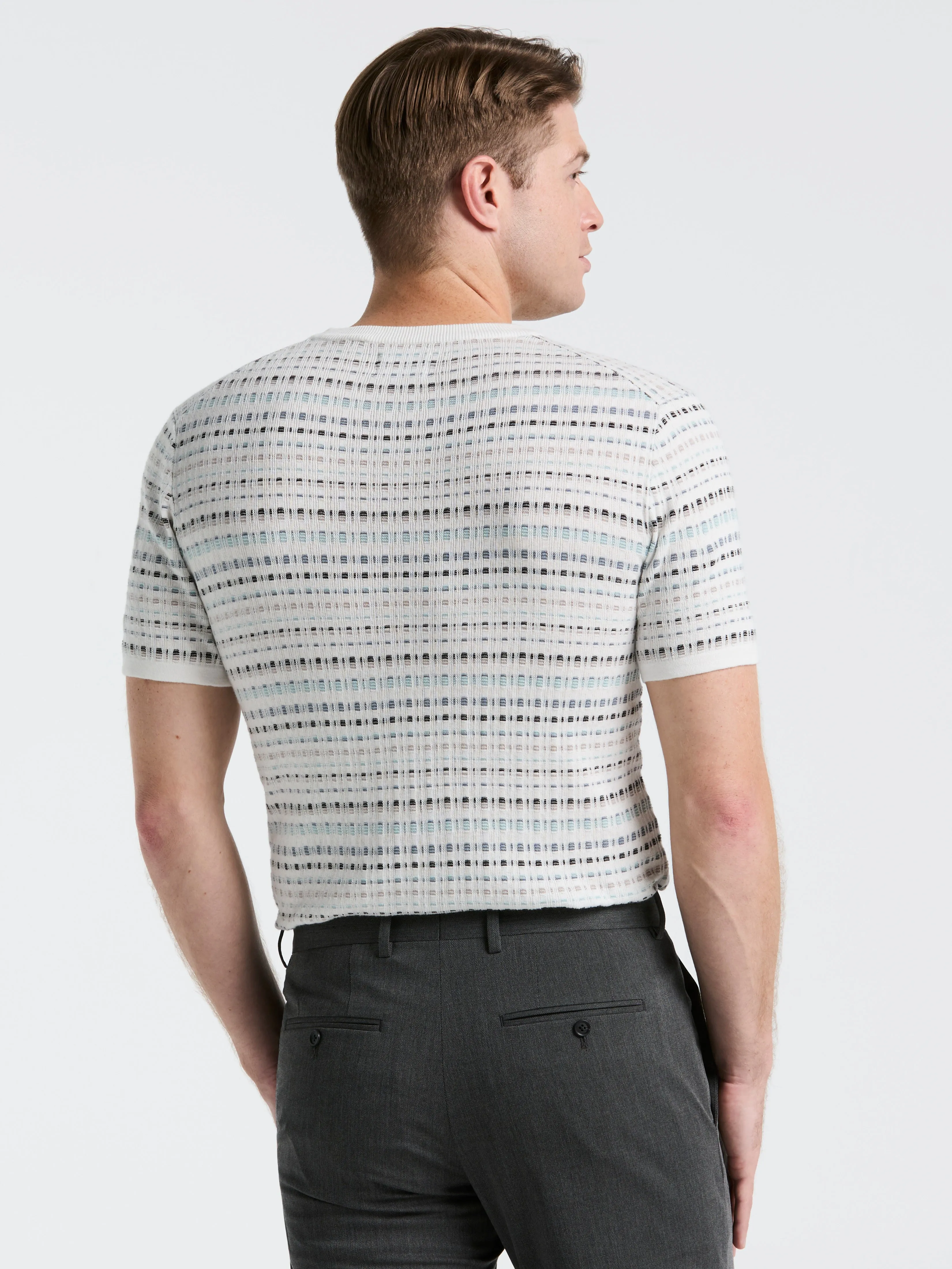 Multi Color Geometric Print Crew Sweater sold by Perry Ellis product image thumbnail 2