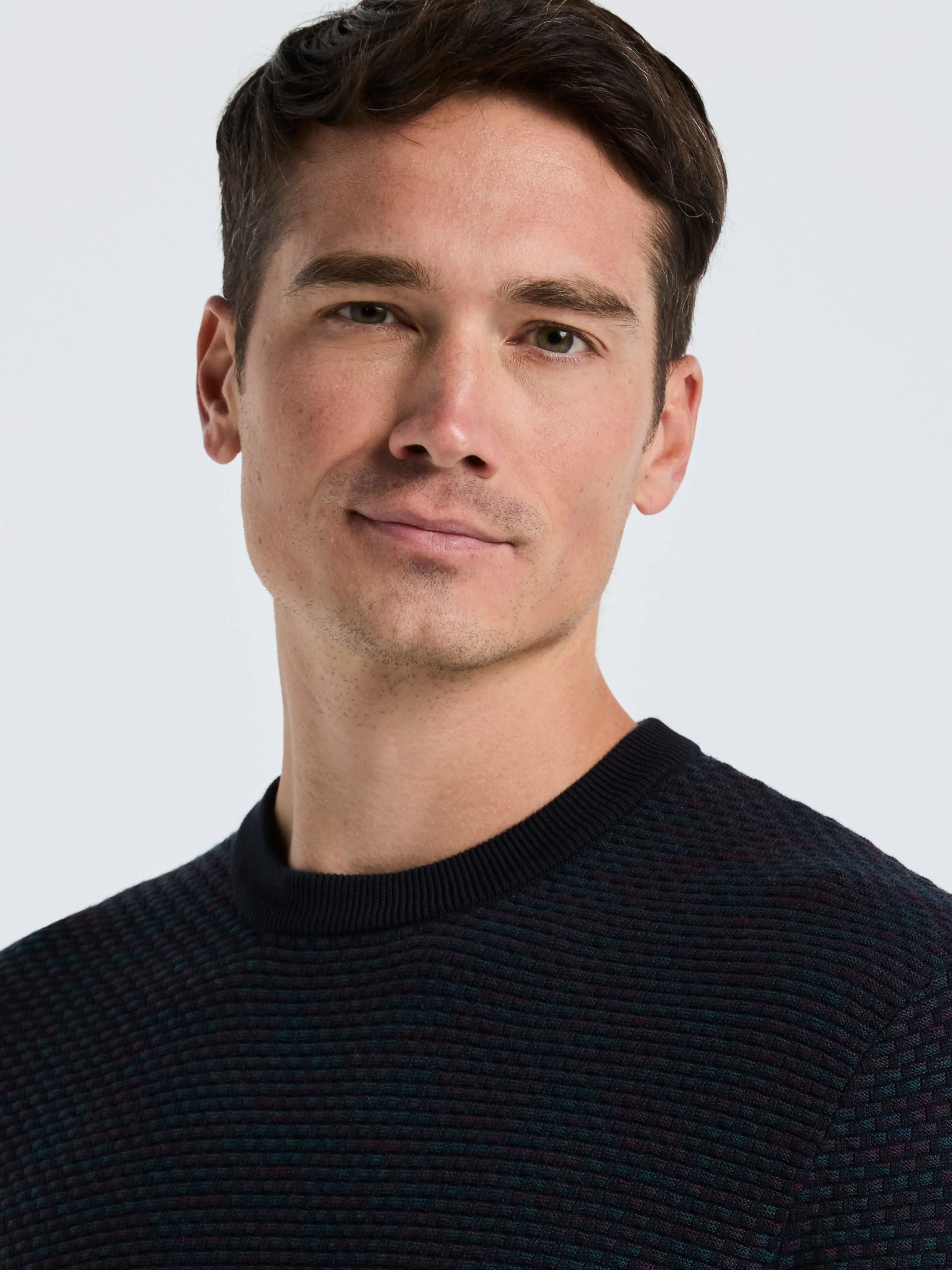 Space Dye Texture Crew Neck Sweater sold by Perry Ellis product image thumbnail 2