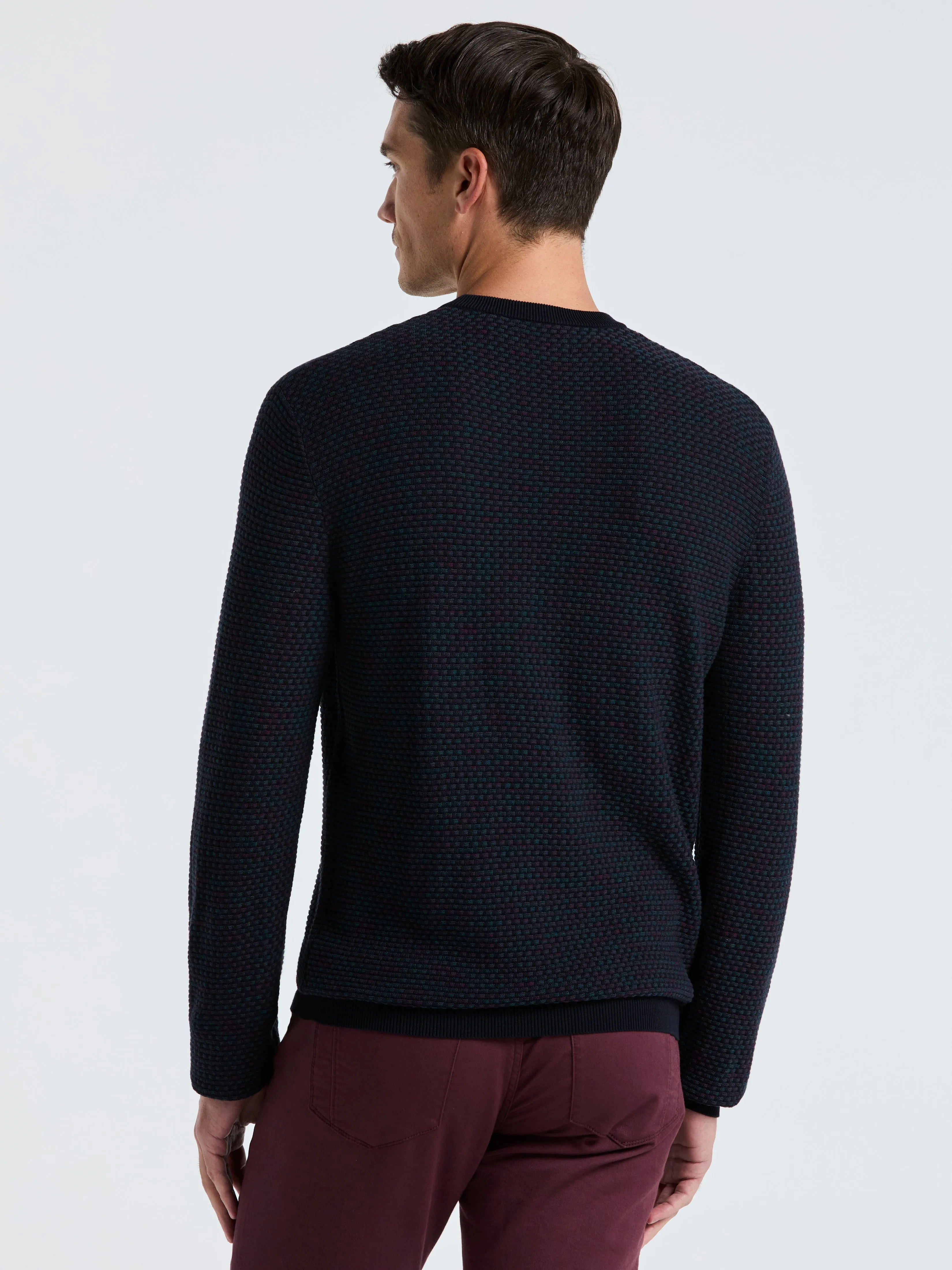 Space Dye Texture Crew Neck Sweater sold by Perry Ellis product image thumbnail 4