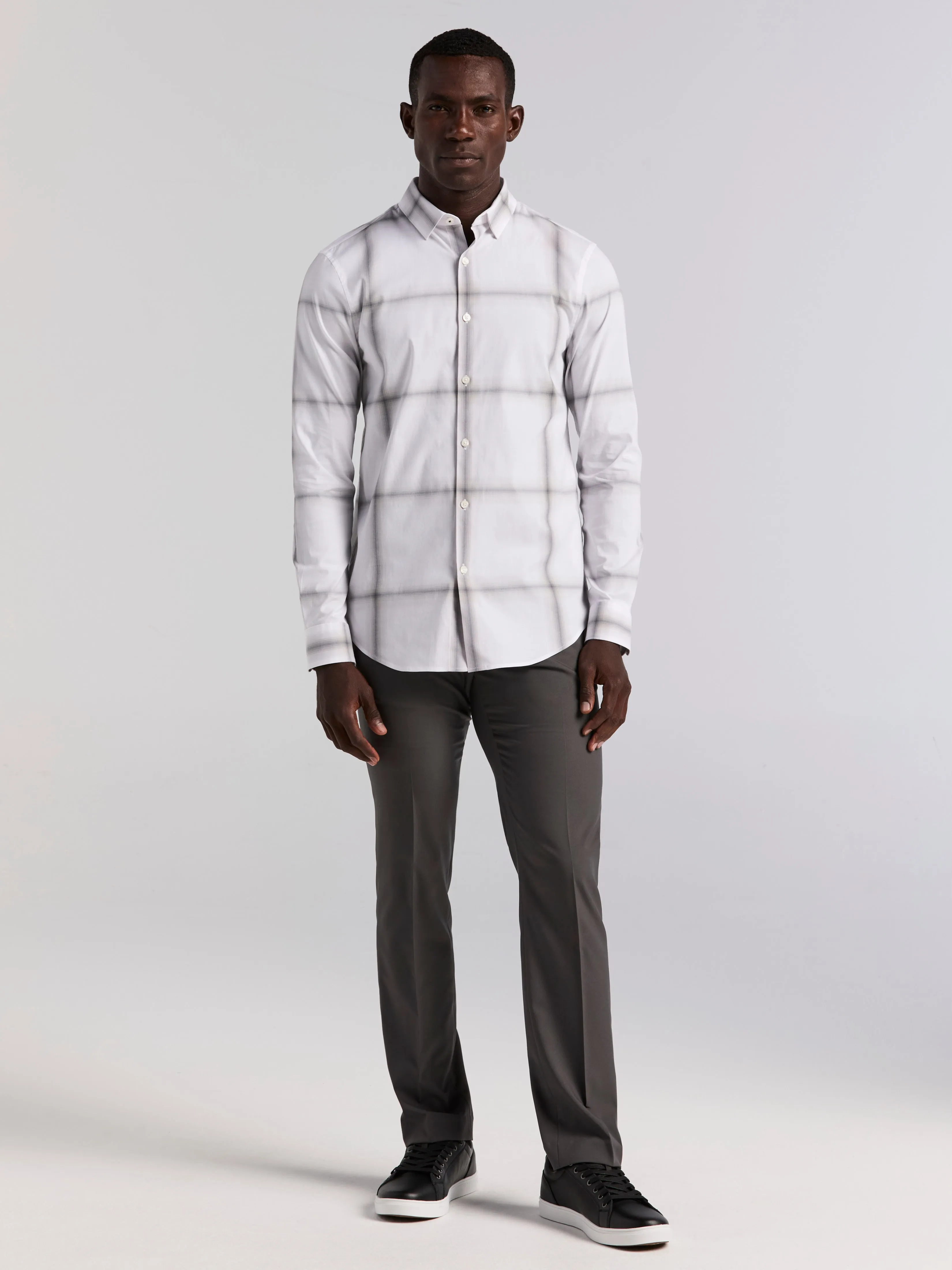 Ombre Plaid Poplin Shirt sold by Perry Ellis product image thumbnail 3