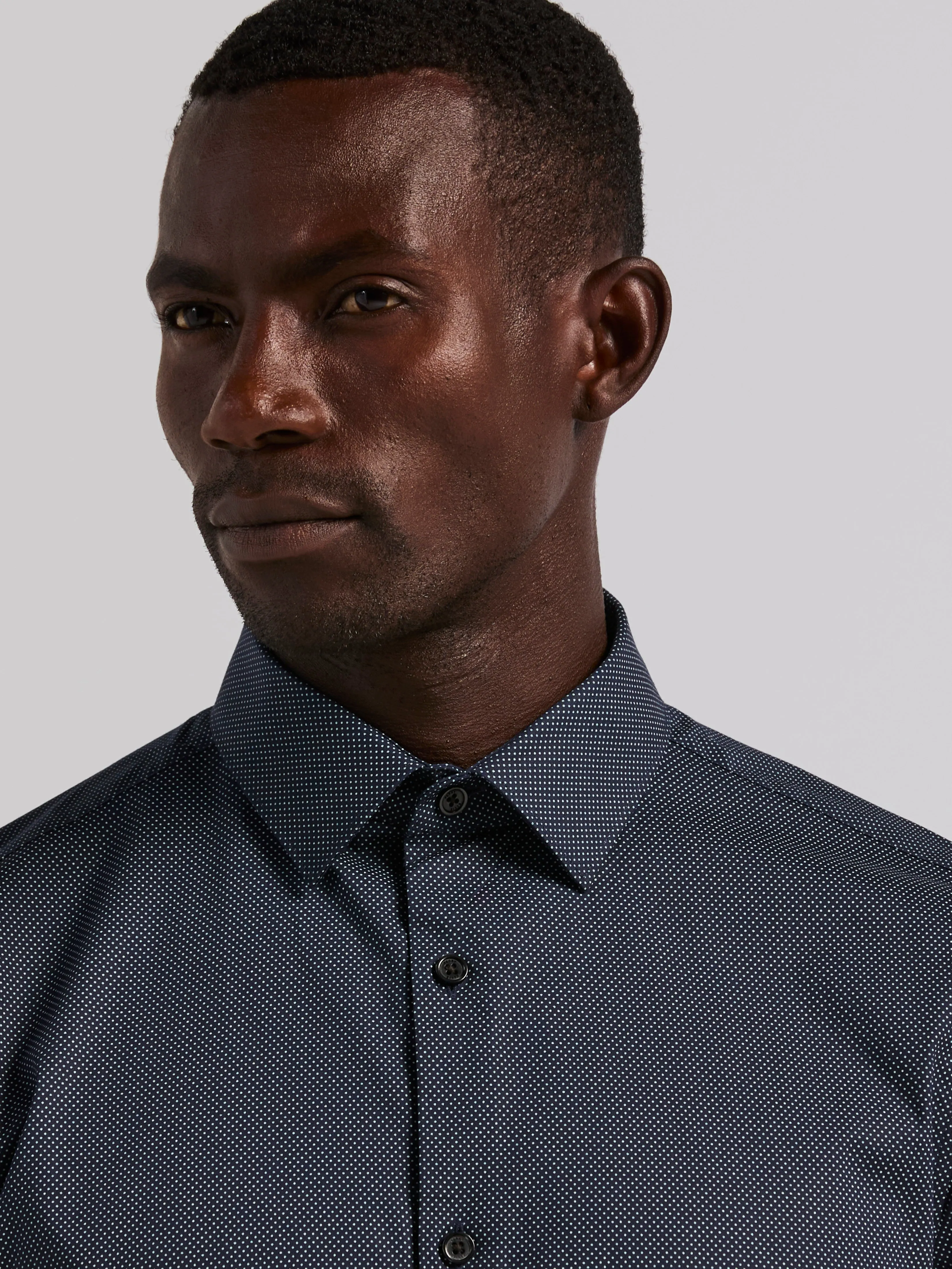 Polka Dot Print Slim Fit Shirt sold by Perry Ellis product image thumbnail 2