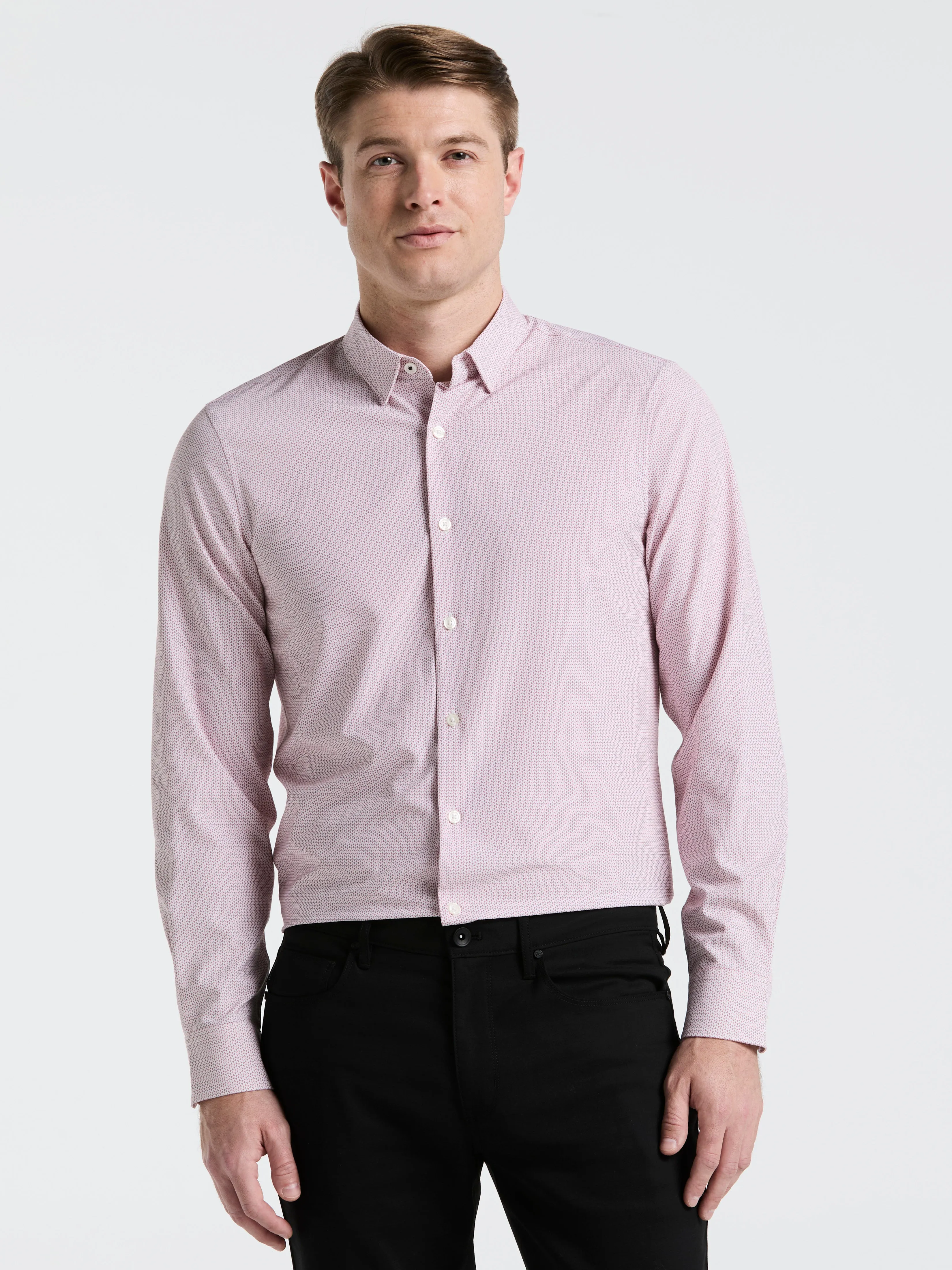 Slim Fit Float Total Stretch Pattern Shirt sold by Perry Ellis product image thumbnail 3