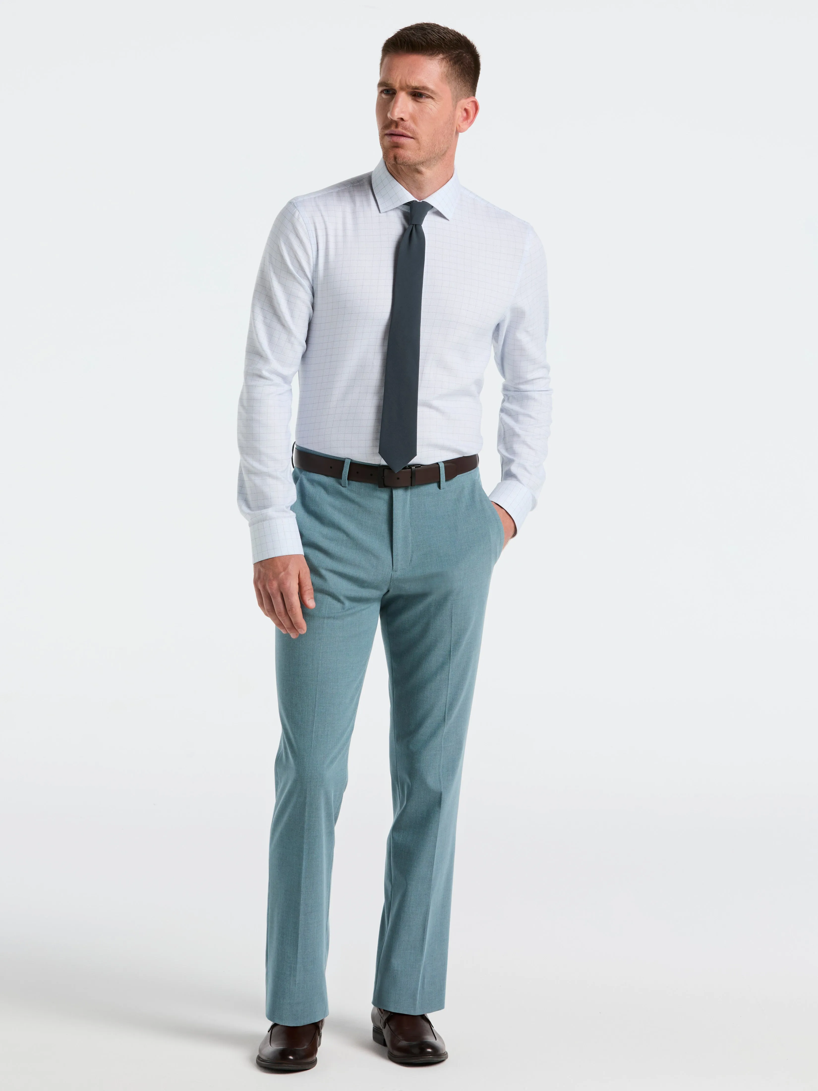 Stretch Checkered Dress Shirt sold by Perry Ellis product image thumbnail 4