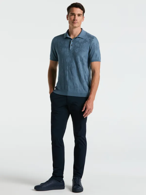 Jacquard Floral Polo Sweater sold by Perry Ellis