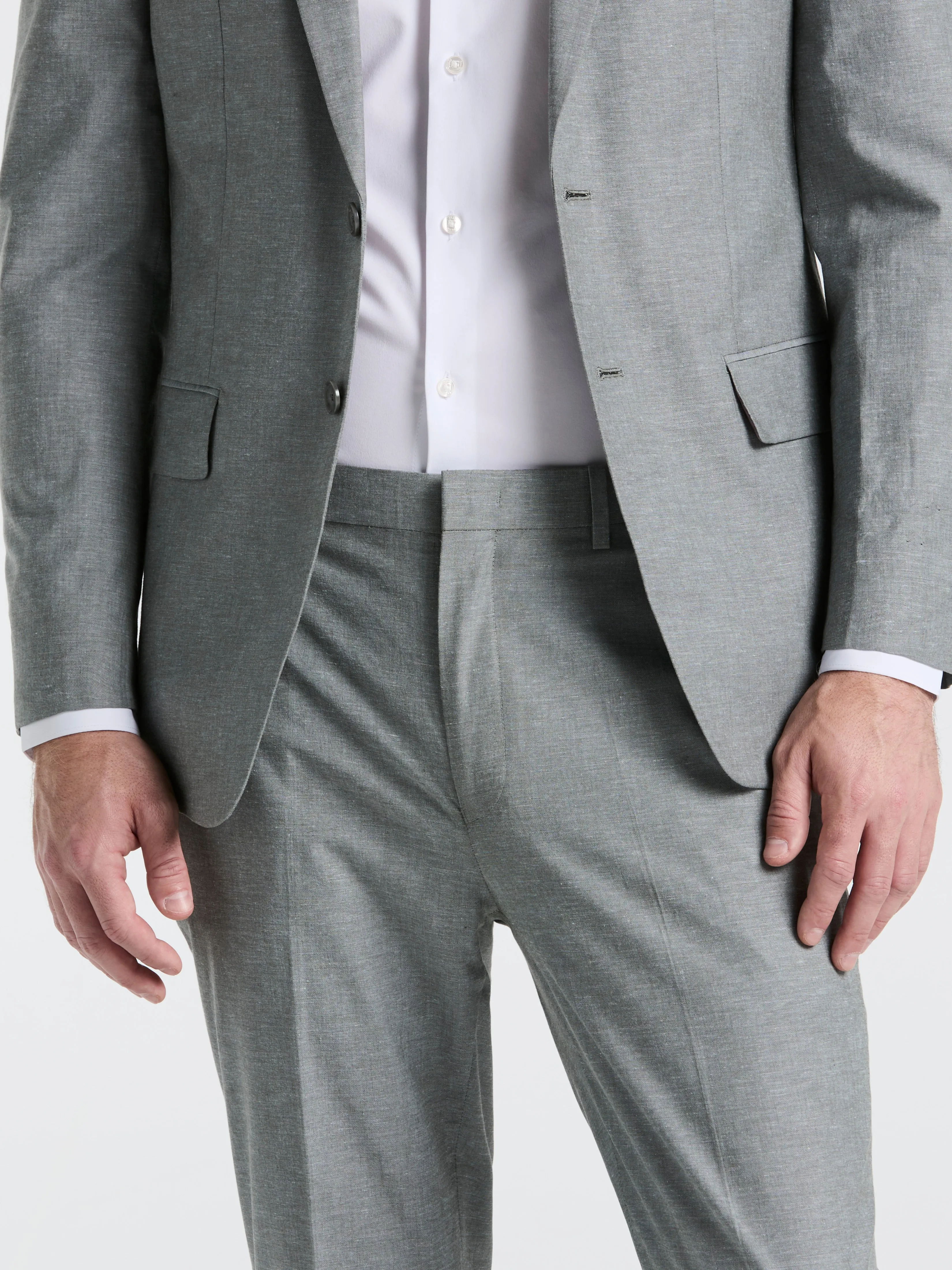 Slim Fit Solid Linen Blend Suit Jacket sold by Perry Ellis product image thumbnail 3