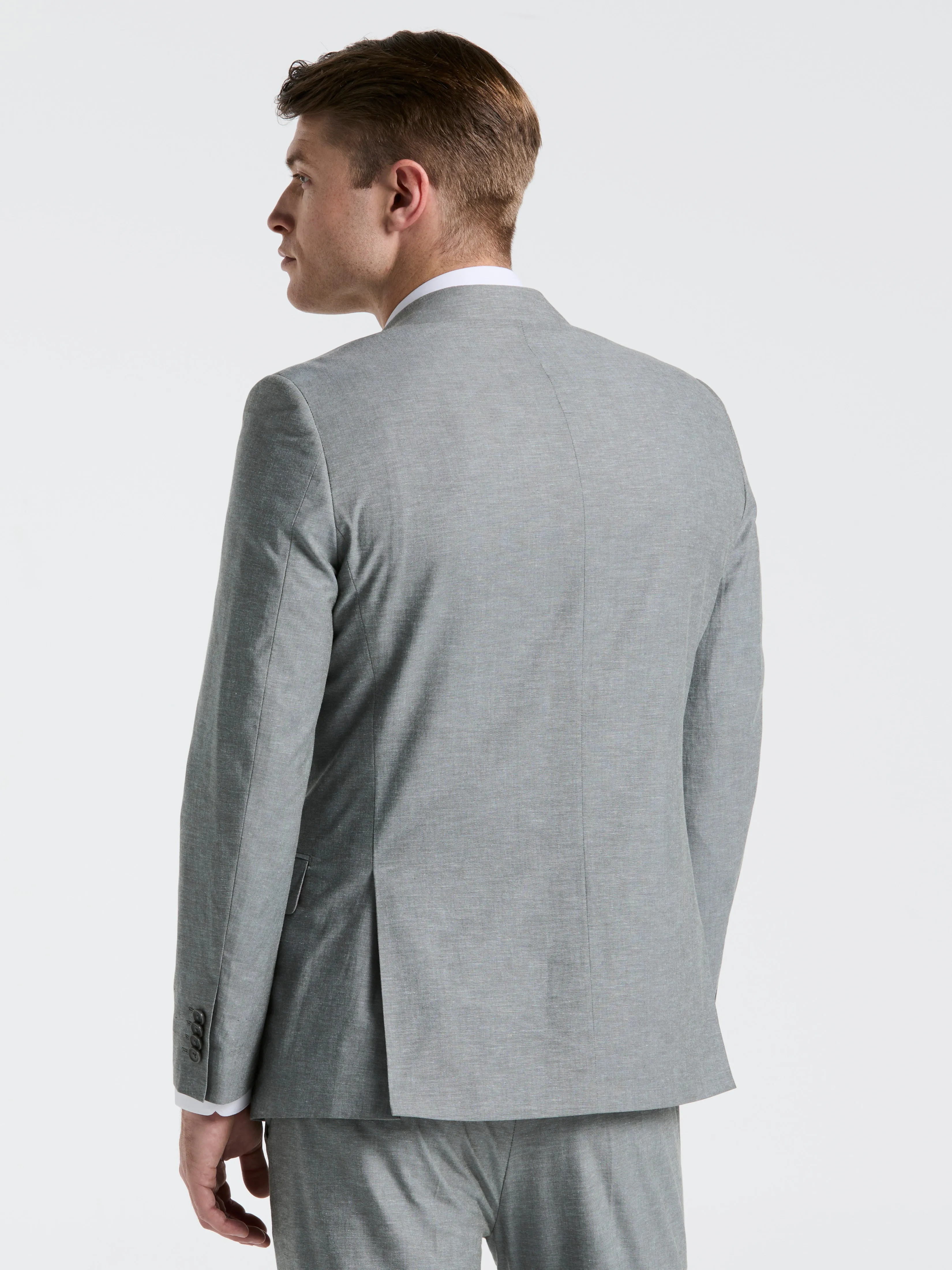 Slim Fit Solid Linen Blend Suit Jacket sold by Perry Ellis product image thumbnail 4