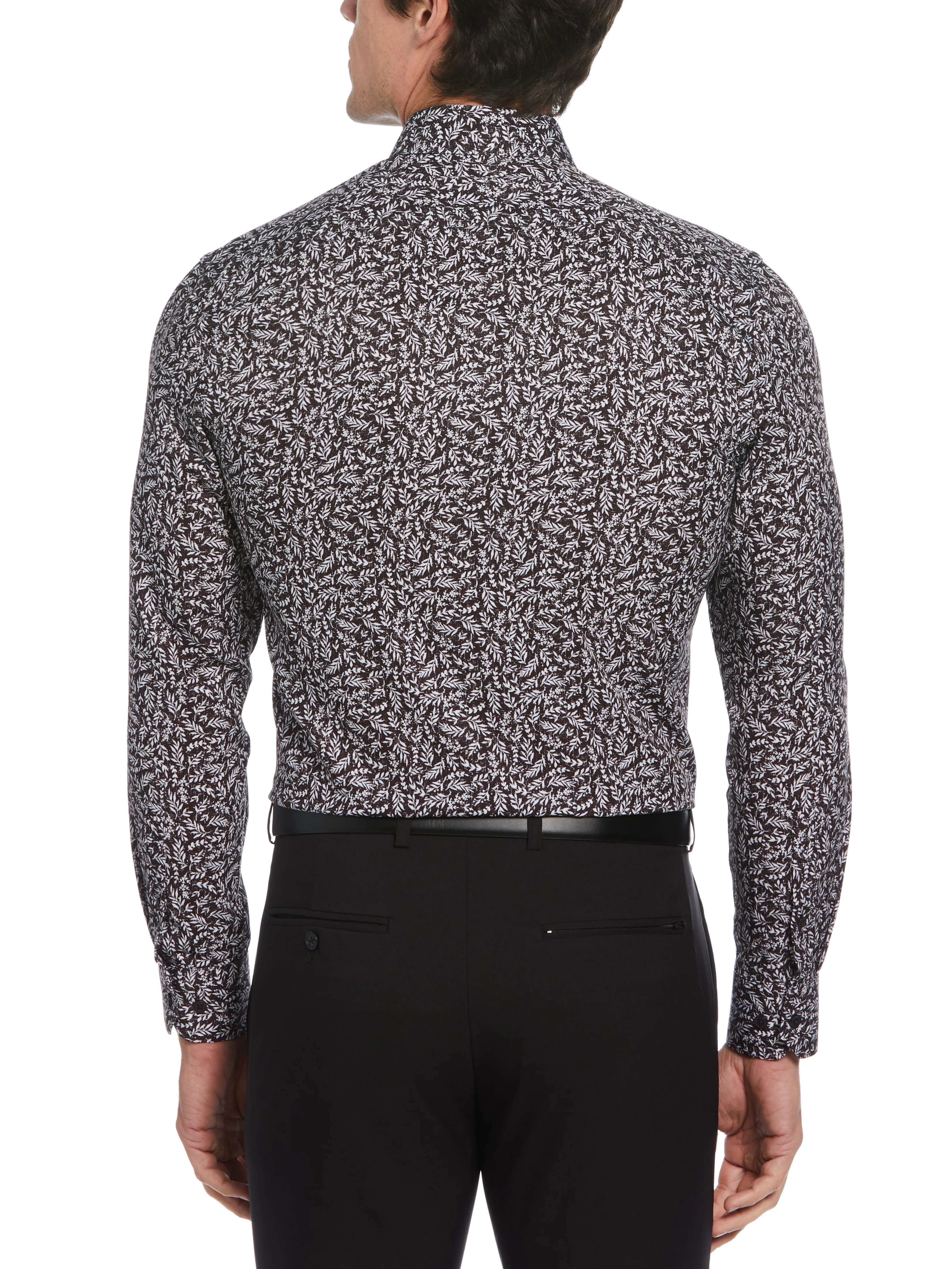 Slim Fit Total Stretch Flower Print Dress Shirt sold by Perry Ellis product image thumbnail 2